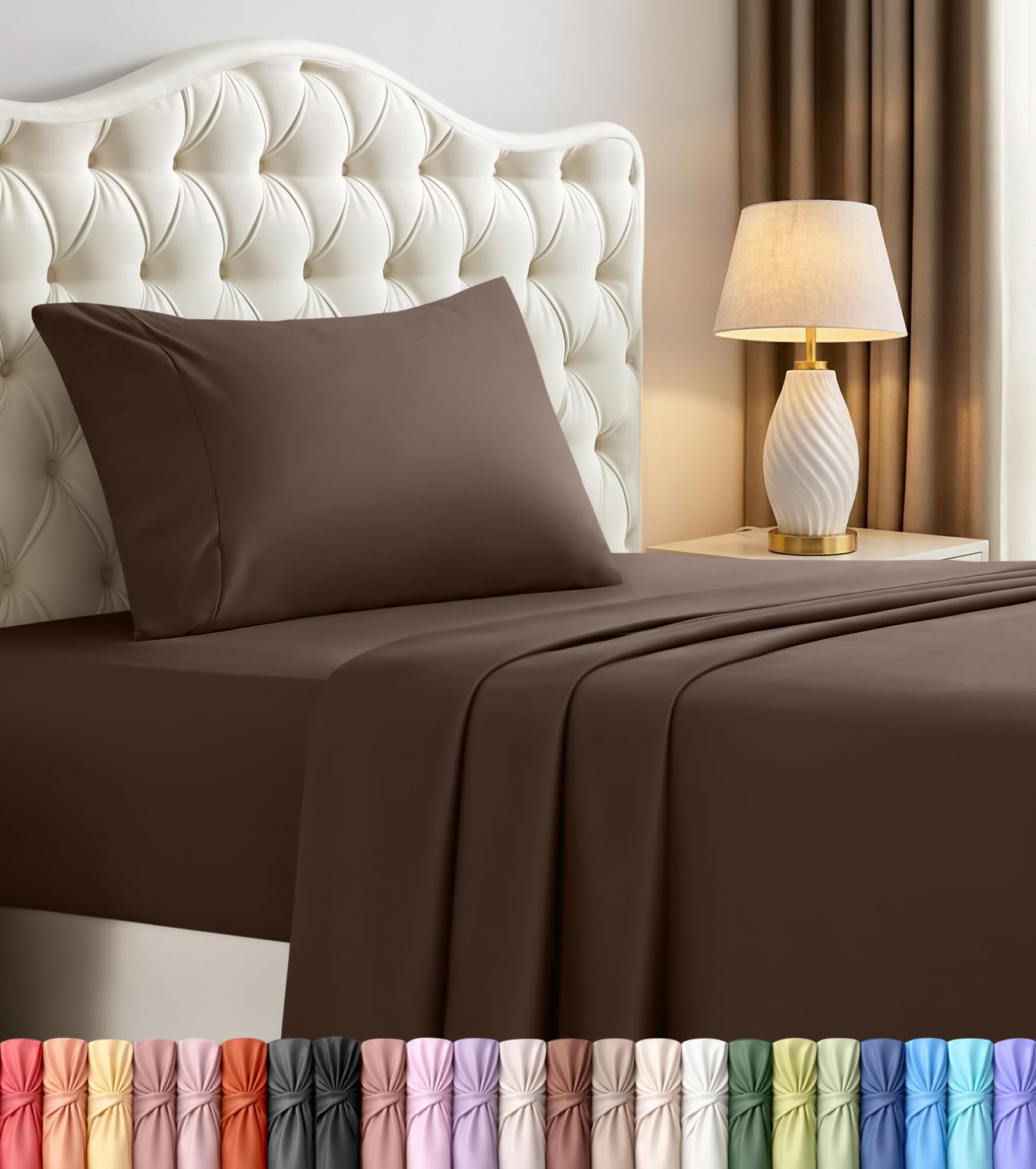 Utopia Bedding Bed Sheet Set - Soft Brushed Microfiber Fabric - Shrinkage & Fade Resistant - Easy Care