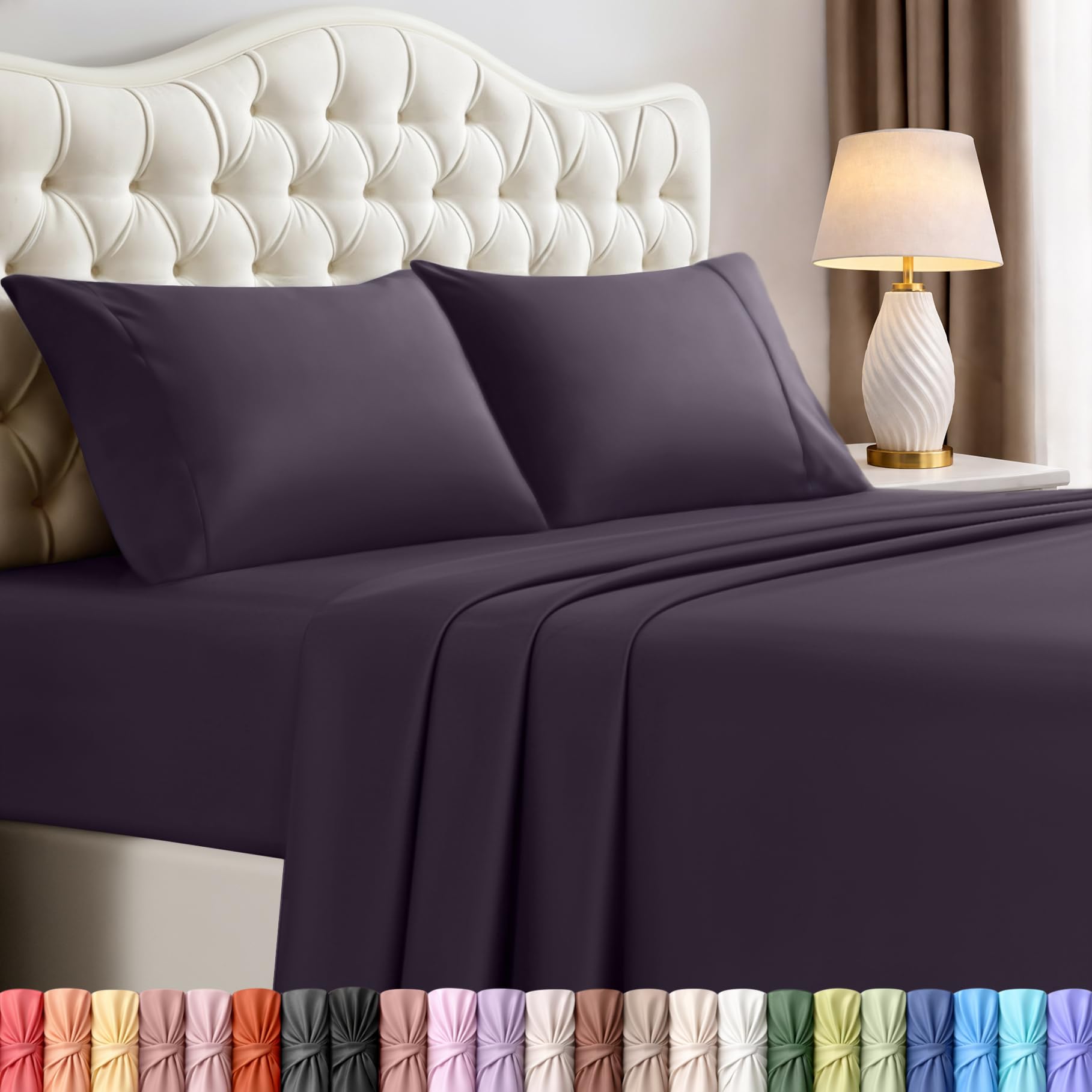 Utopia Bedding Bed Sheet Set - Soft Brushed Microfiber Fabric - Shrinkage & Fade Resistant - Easy Care