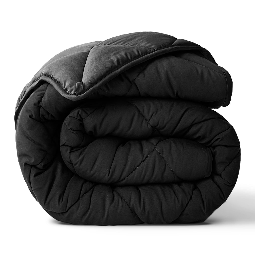 ViscoSoft Essentials Reversible Down Alternative Quilted Comforter with Corner Tabs–All-Season, Plush Microfiber Fill, Machine Washable