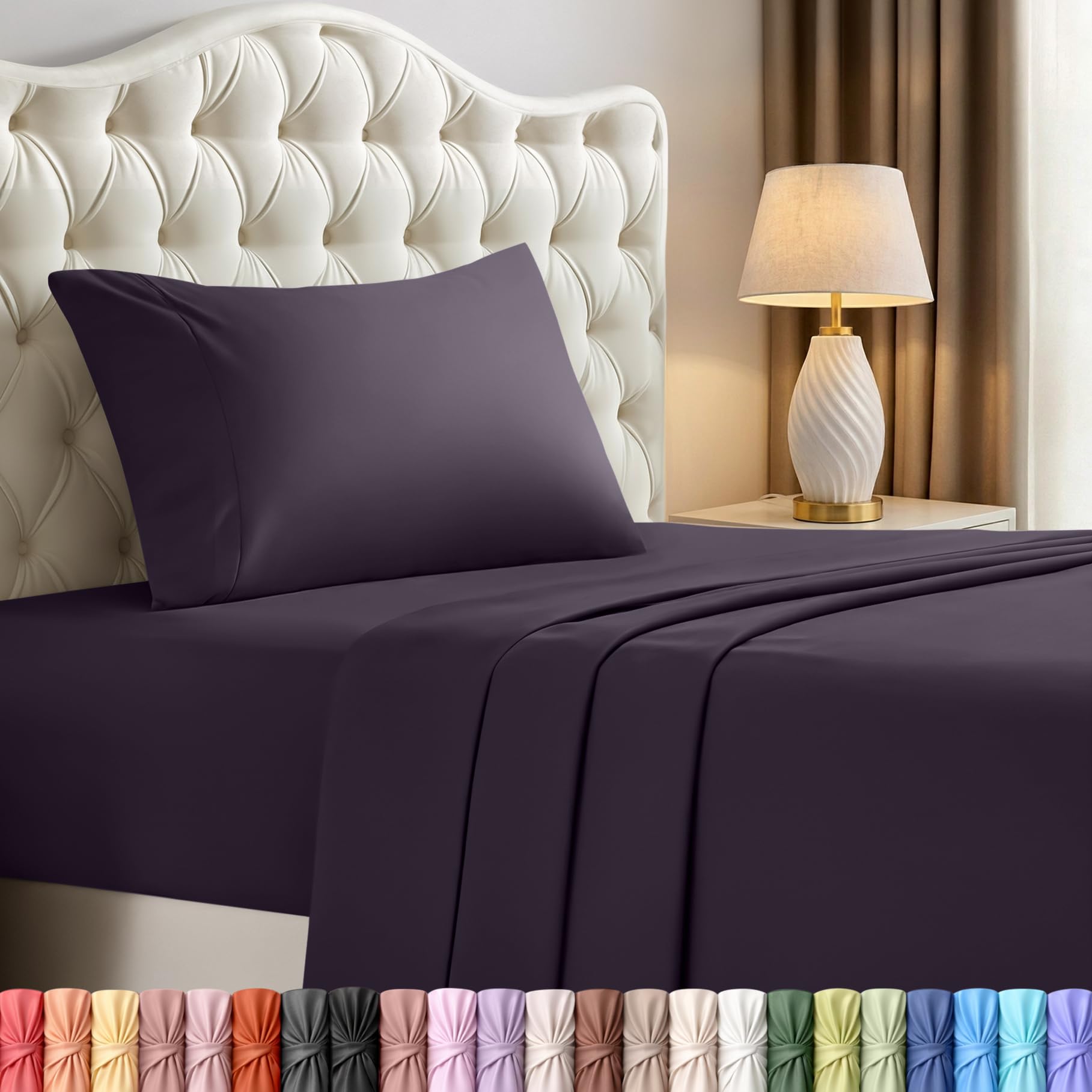 Utopia Bedding Bed Sheet Set - Soft Brushed Microfiber Fabric - Shrinkage & Fade Resistant - Easy Care