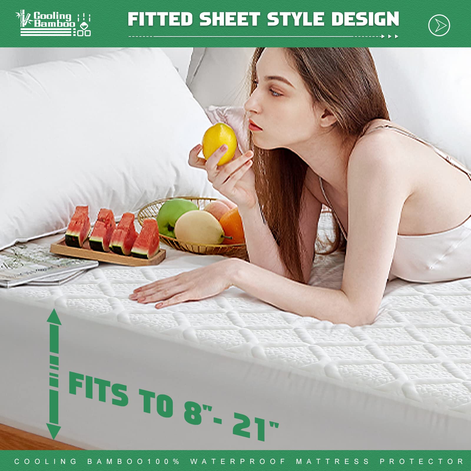 UNILIBRA 100% Waterproof Quilted Mattress Pad