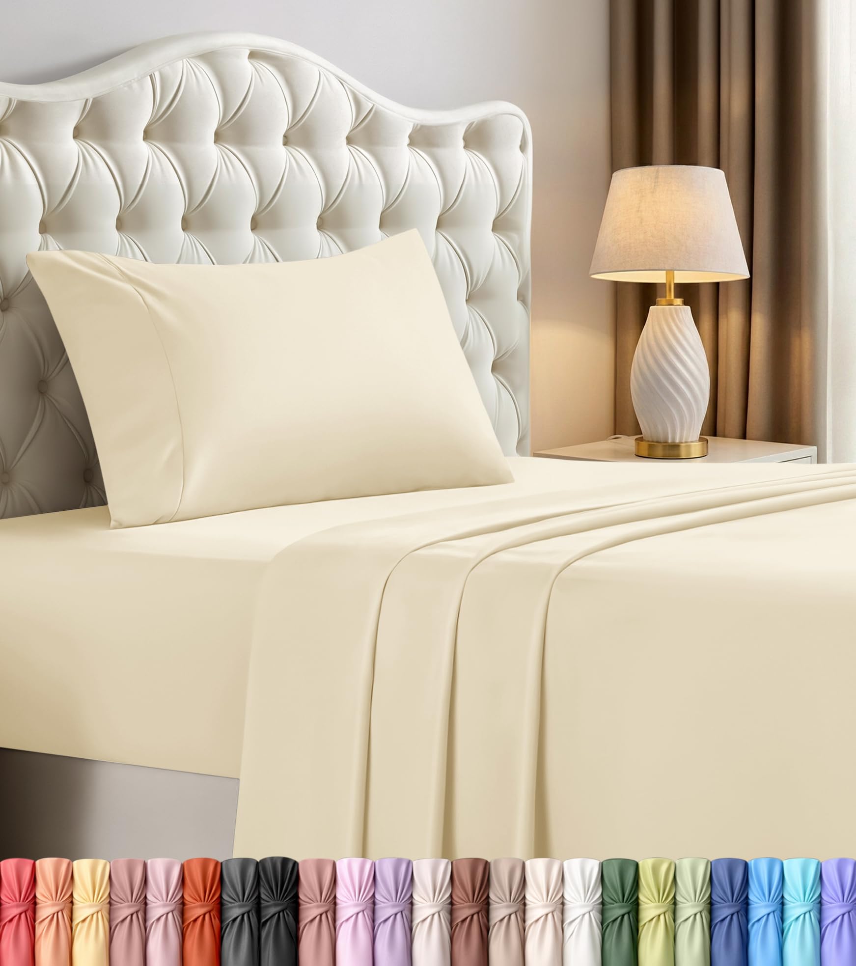 Utopia Bedding Bed Sheet Set - Soft Brushed Microfiber Fabric - Shrinkage & Fade Resistant - Easy Care