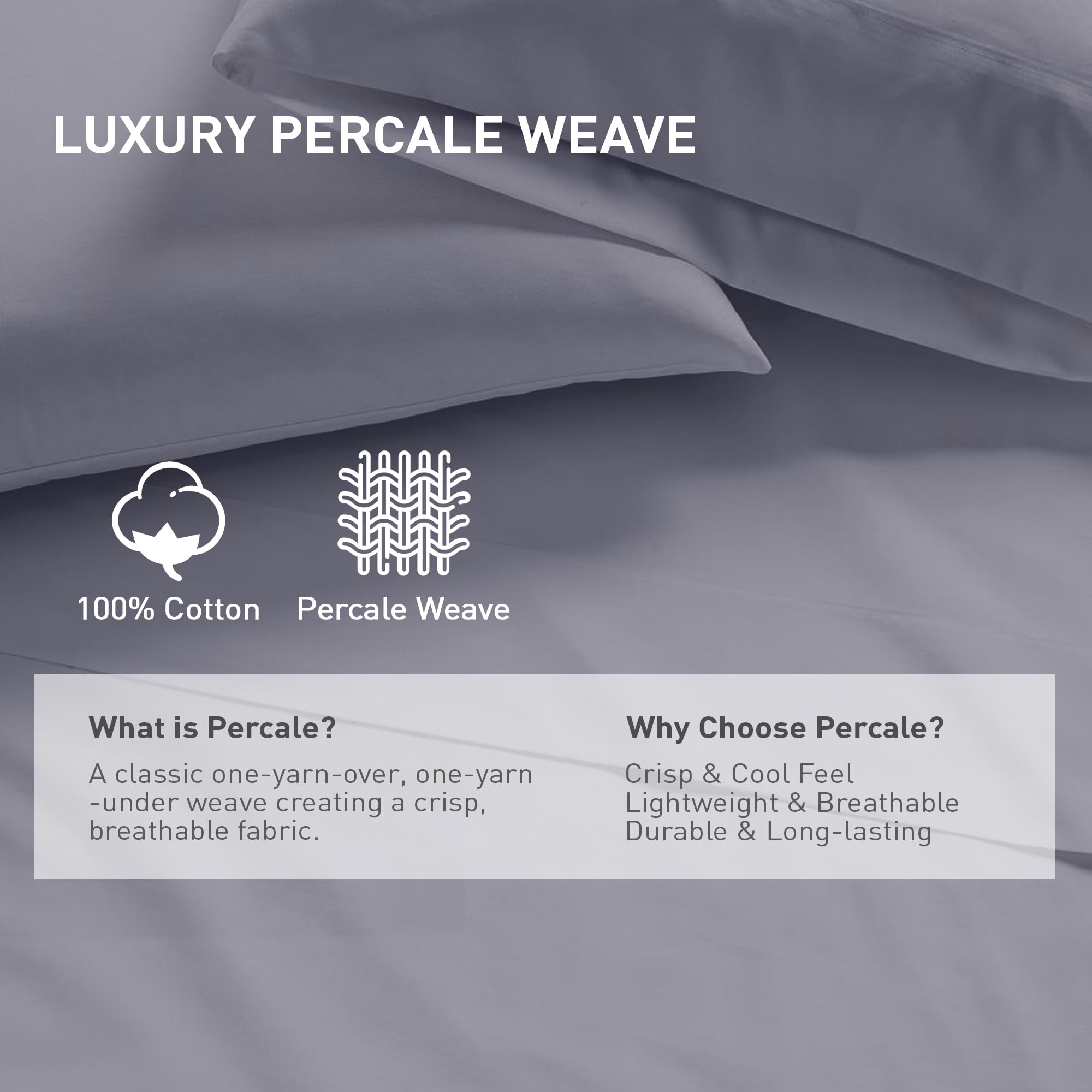 HOMTEC 200TC 100% Cotton Flat Sheet