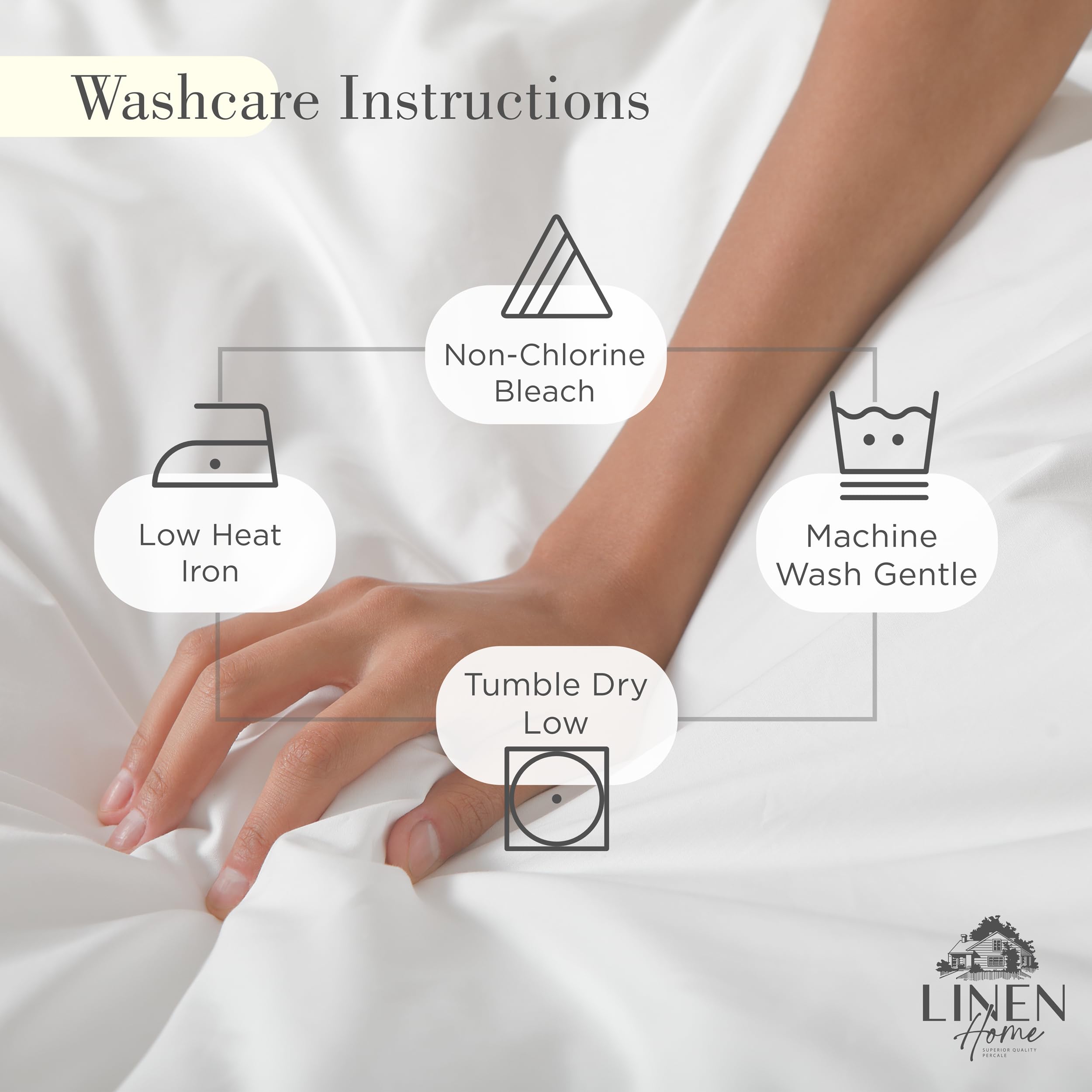 100% Cotton Percale Pillowcases,2 Pieces of Pillow Case, Crisp and Cool Strong Bed Linen