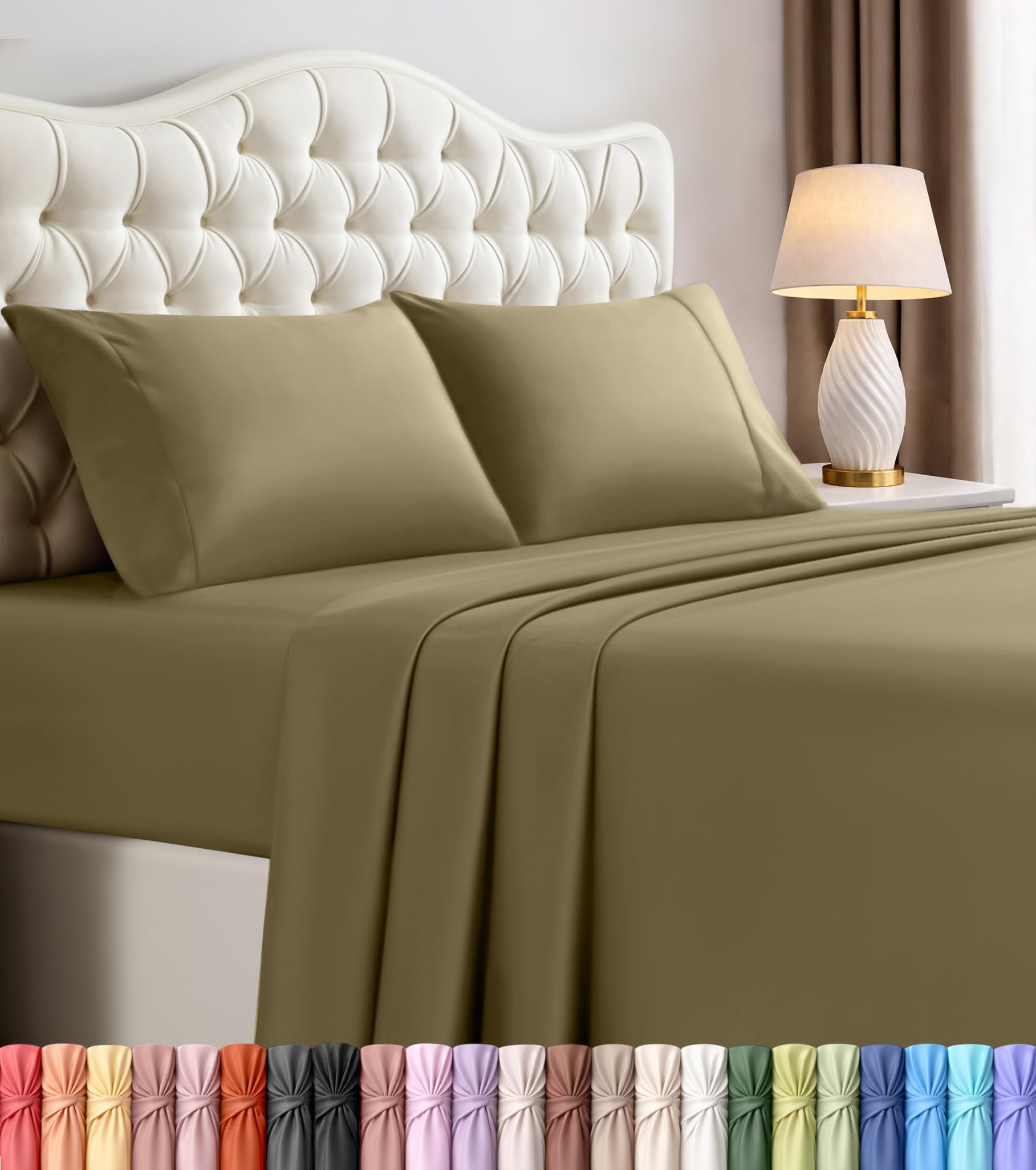 Utopia Bedding Bed Sheet Set - Soft Brushed Microfiber Fabric - Shrinkage & Fade Resistant - Easy Care