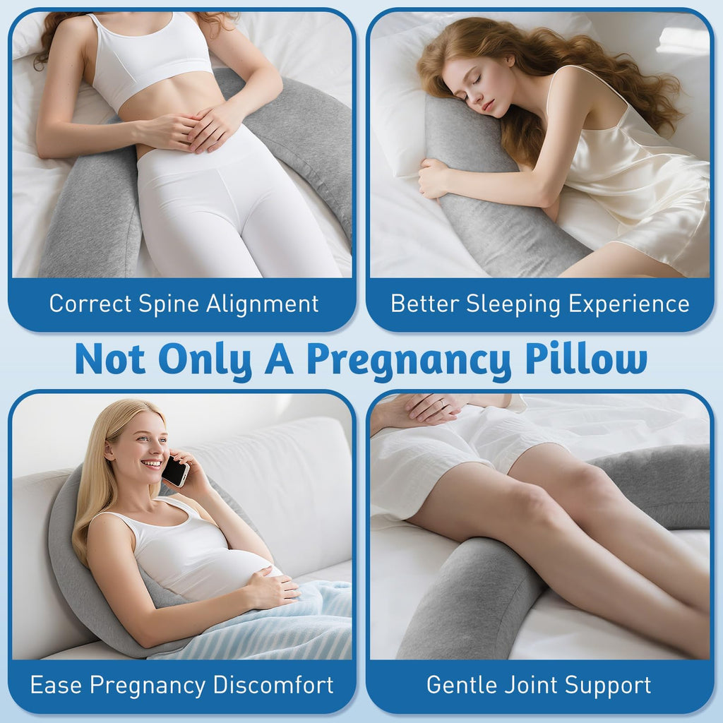 SweetSlubr Memory Foam Full Body Pillow Pregnancy Pillow