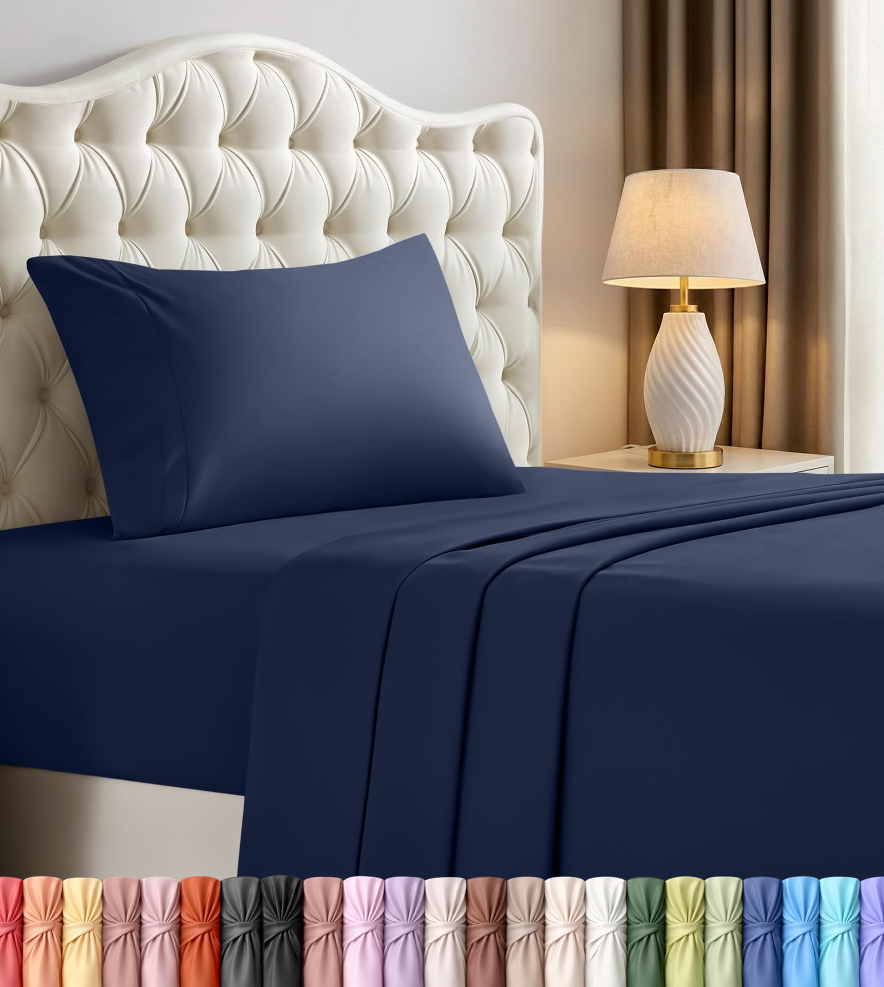Utopia Bedding Bed Sheet Set - Soft Brushed Microfiber Fabric - Shrinkage & Fade Resistant - Easy Care