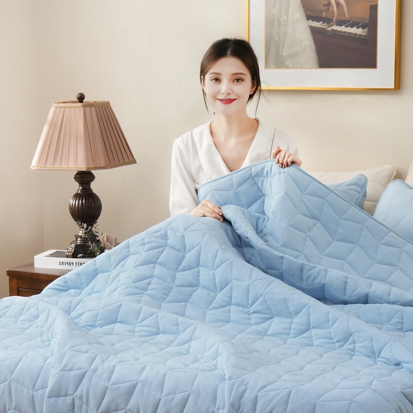 HiSnug Quilt Bedding Set, Reversible Lightweight Bed Spreads OversizedQuilted Bedspread for All Seasons, Soft Washable