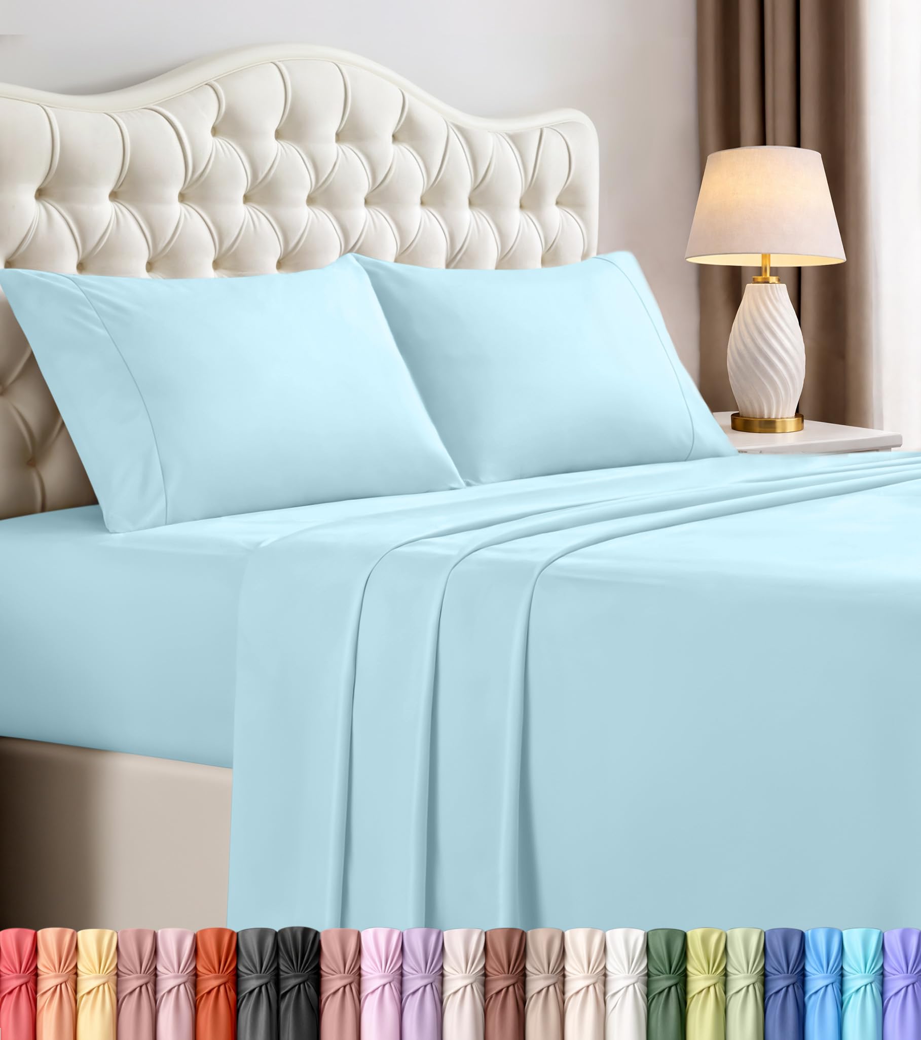 Utopia Bedding Bed Sheet Set - Soft Brushed Microfiber Fabric - Shrinkage & Fade Resistant - Easy Care