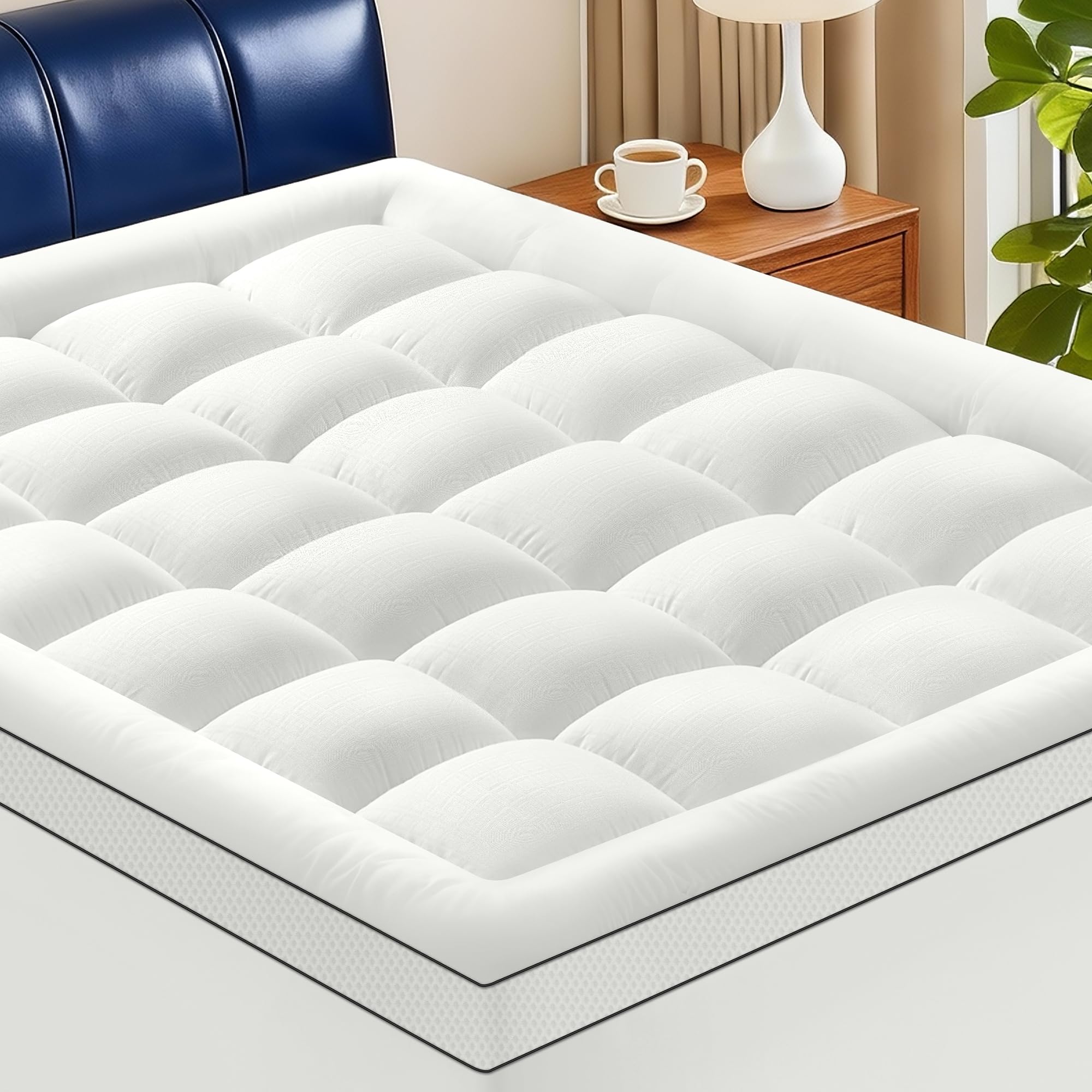 SurChic Extra-Thick Cooling Mattress Topper for Back Pain