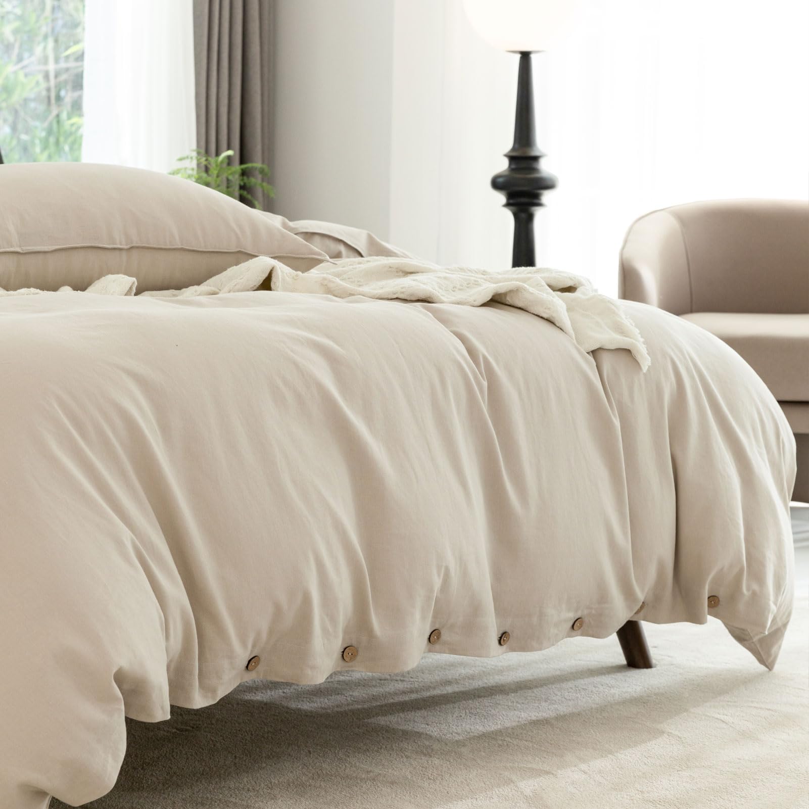 Talasily Linen Duvet Cover Set