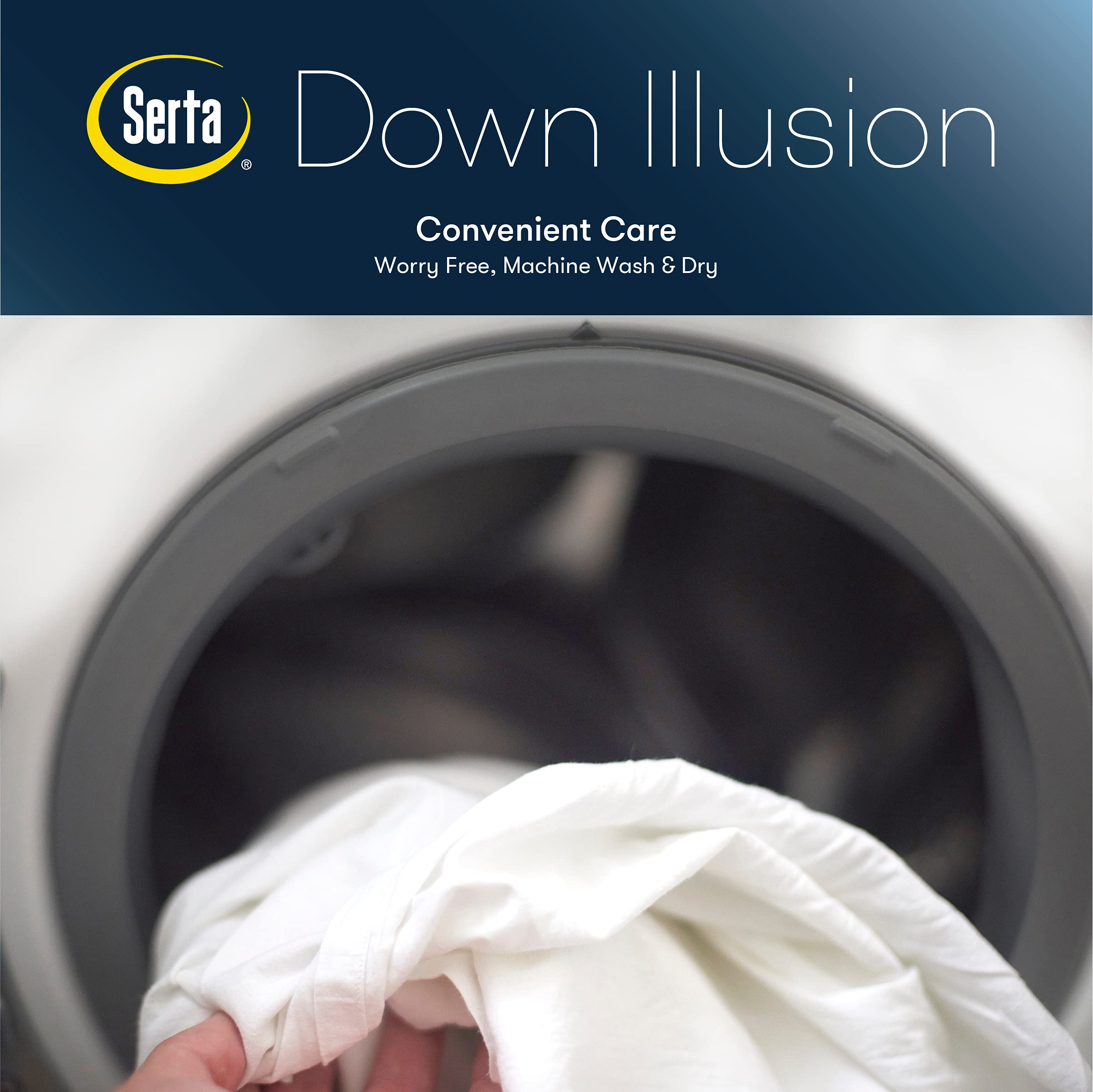 SERTA Down Illusion Hypoallergenic Down Alternative Comforter with Corner Loops