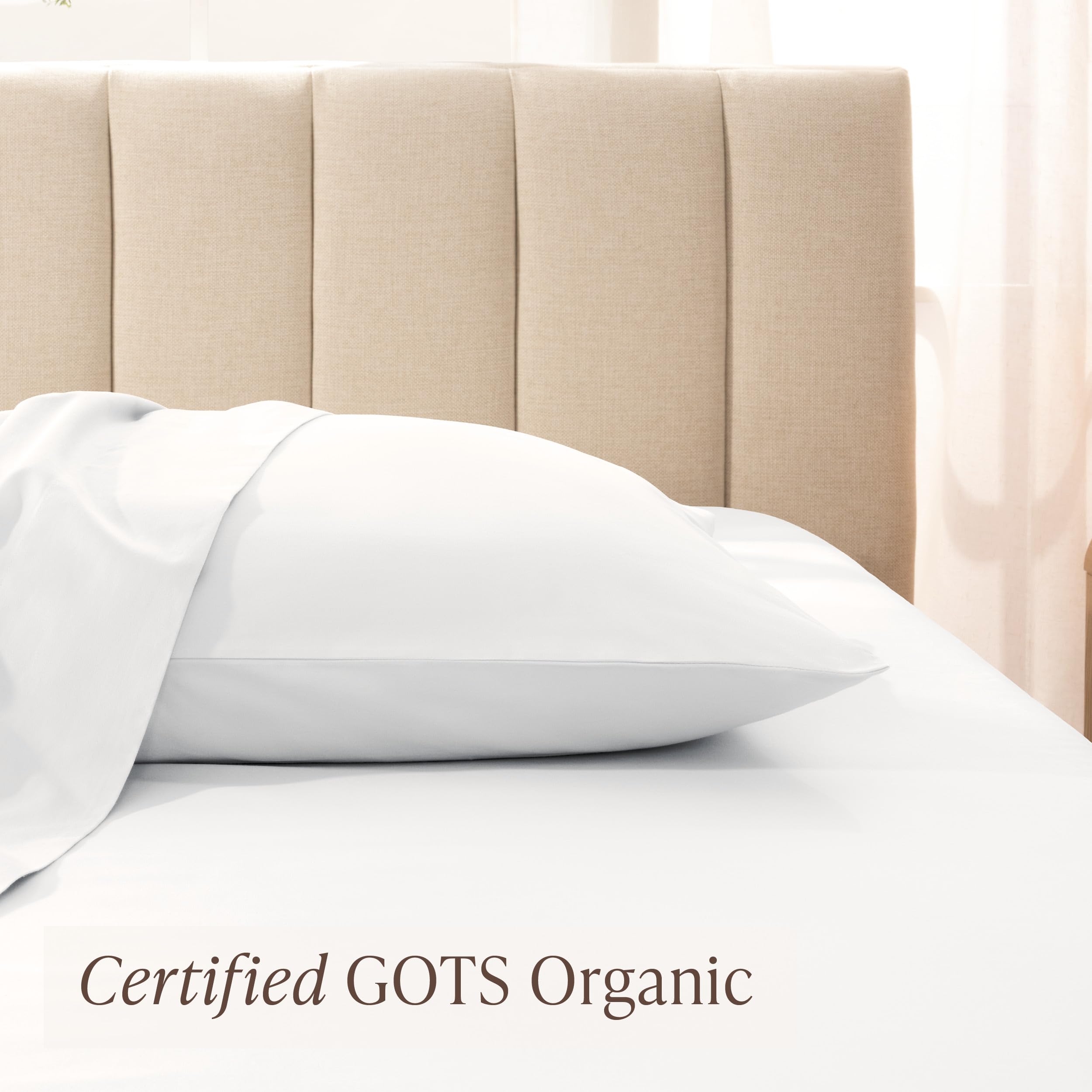 Bare Home Organic Cotton Sateen Pillowcase Set