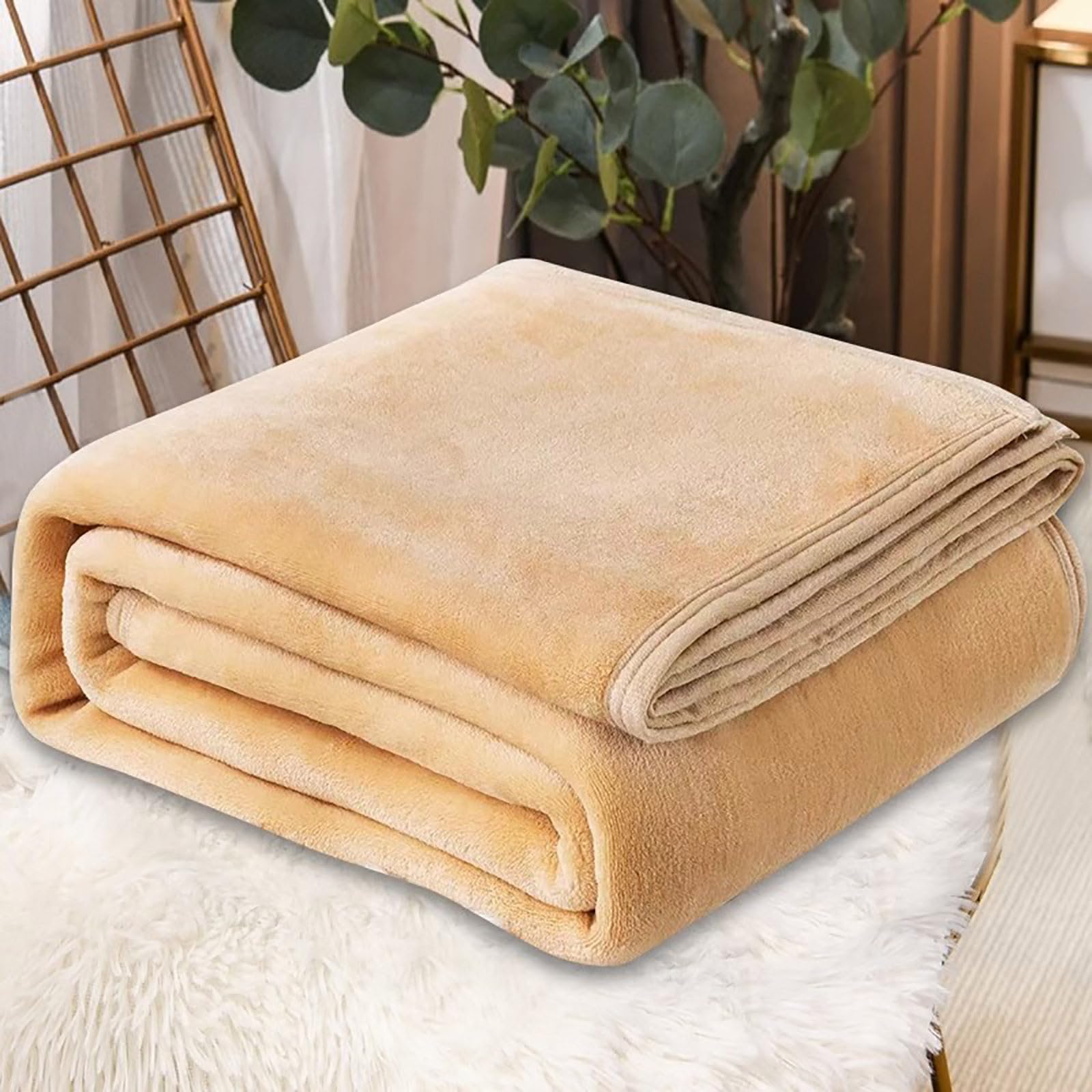 Lightweight Microplush Fleece Throw Blanket, 70 x 100 cm