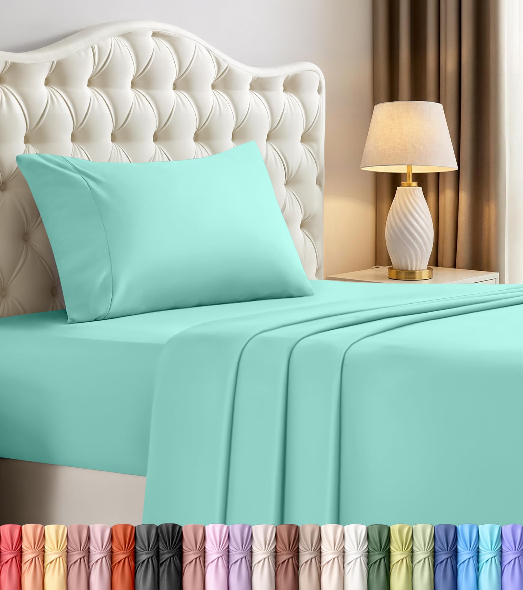 Utopia Bedding Bed Sheet Set - Soft Brushed Microfiber Fabric - Shrinkage & Fade Resistant - Easy Care