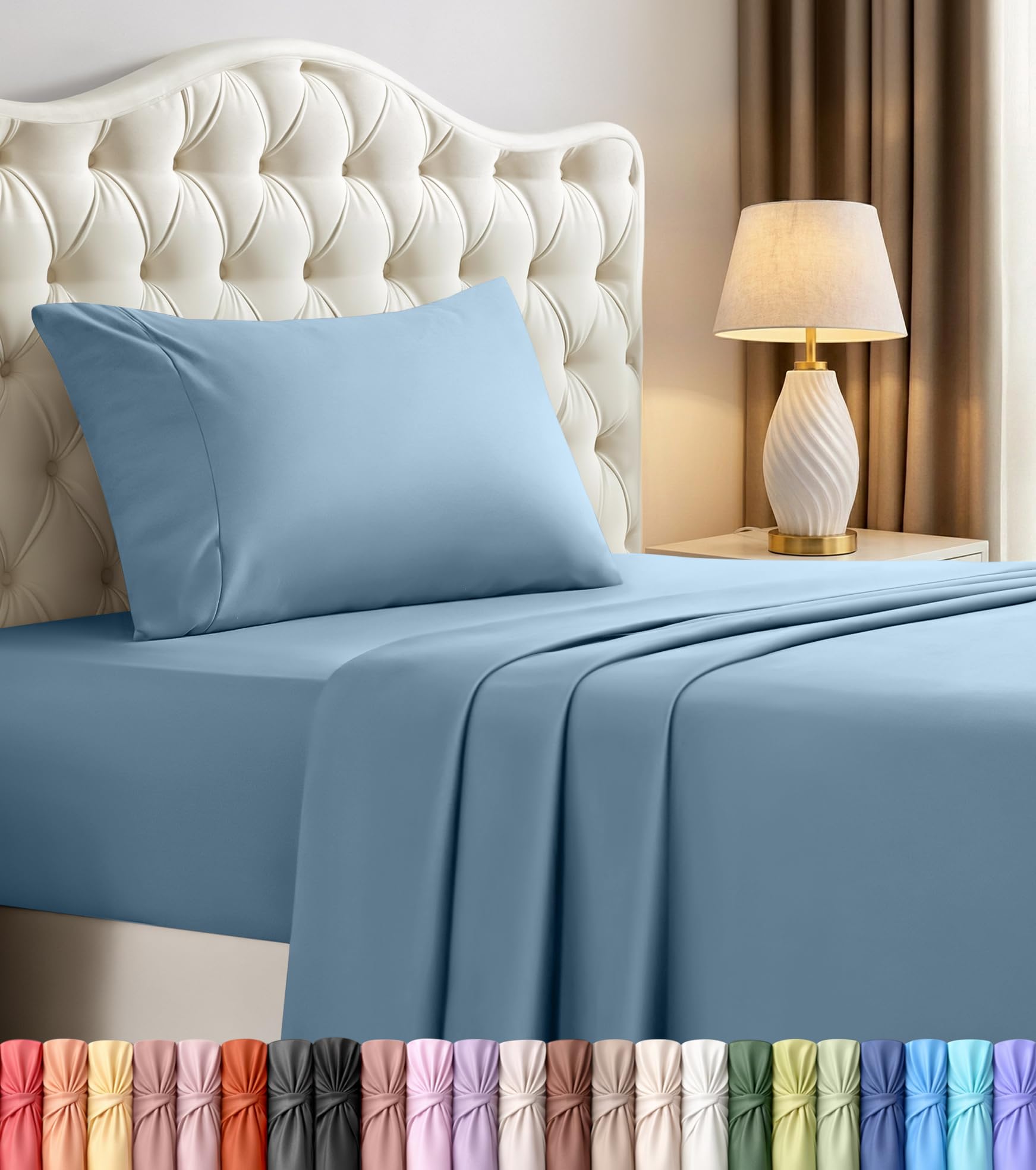 Utopia Bedding Bed Sheet Set - Soft Brushed Microfiber Fabric - Shrinkage & Fade Resistant - Easy Care