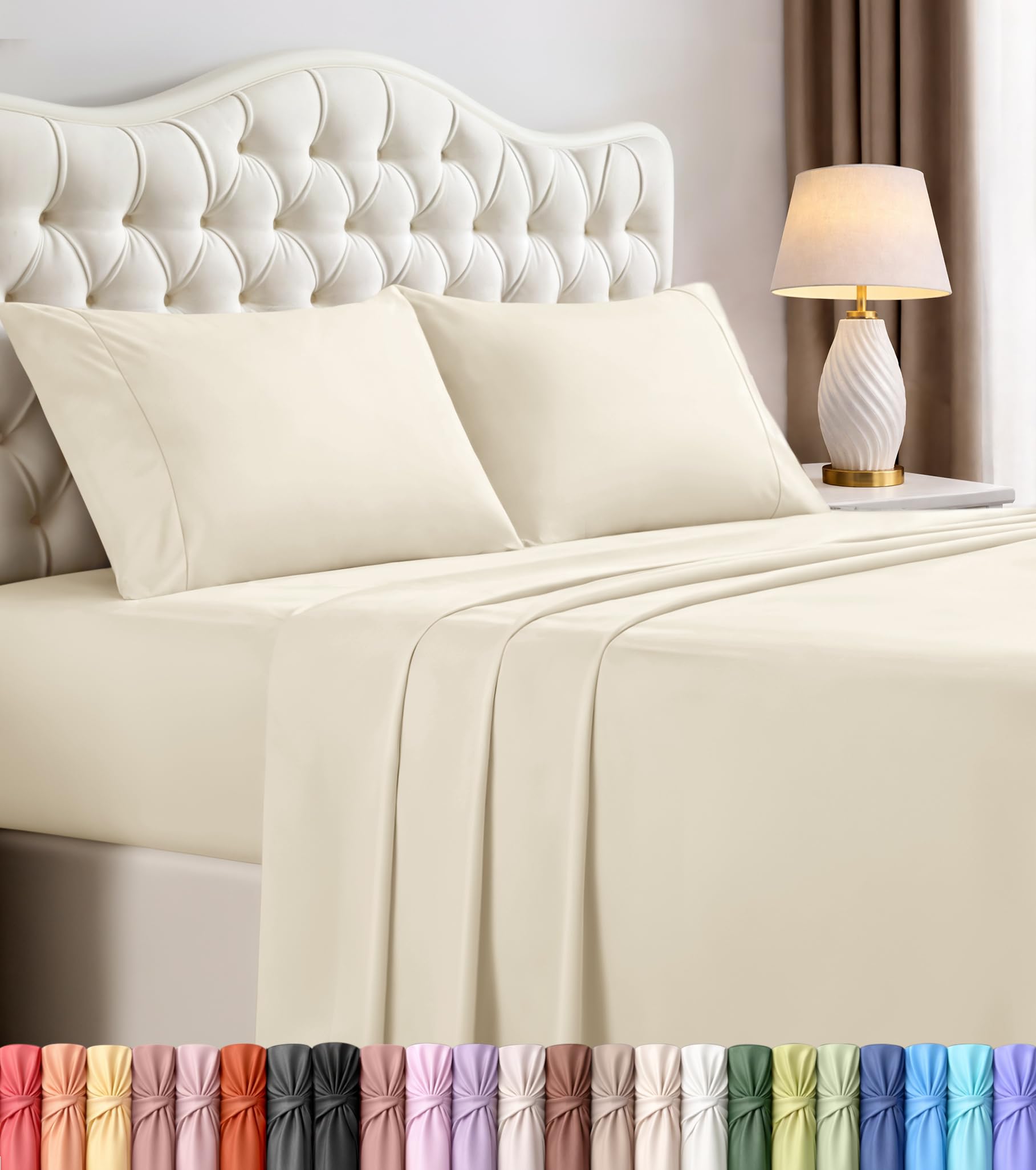 Utopia Bedding Bed Sheet Set - Soft Brushed Microfiber Fabric - Shrinkage & Fade Resistant - Easy Care