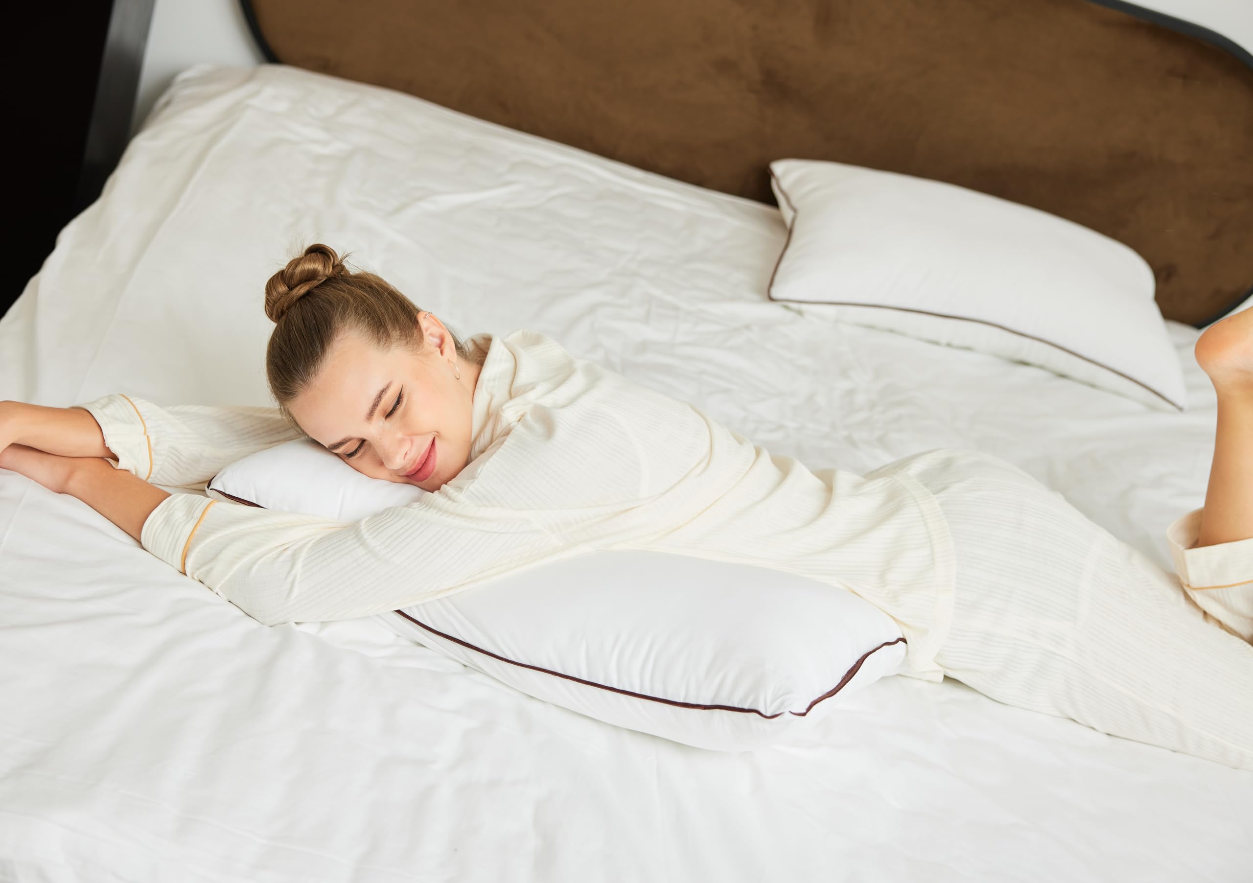 Fabornus Luxury Hypoallergenic Sleeping Bed Pillows - Soft and Supportive - Premium Down Alternative Fill - Ideal for Side, Back, and Stomach Sleepers