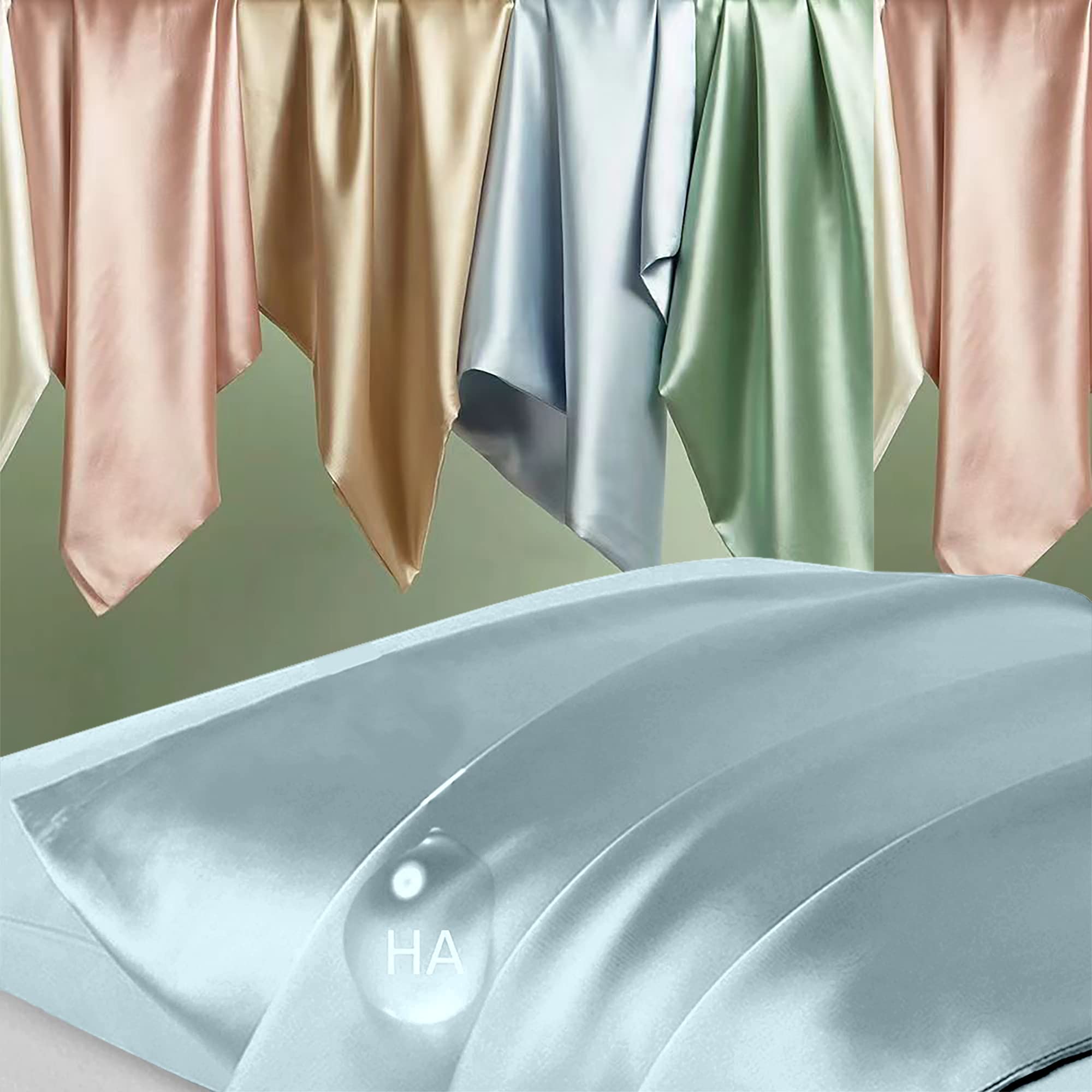 Mulberry Silk Pillowcase for Hair and Skin, Health Soft Anti Acne Cooling Beauty Sleep Natural Silk Satin Pillow Case with Hidden Zipper for Gift