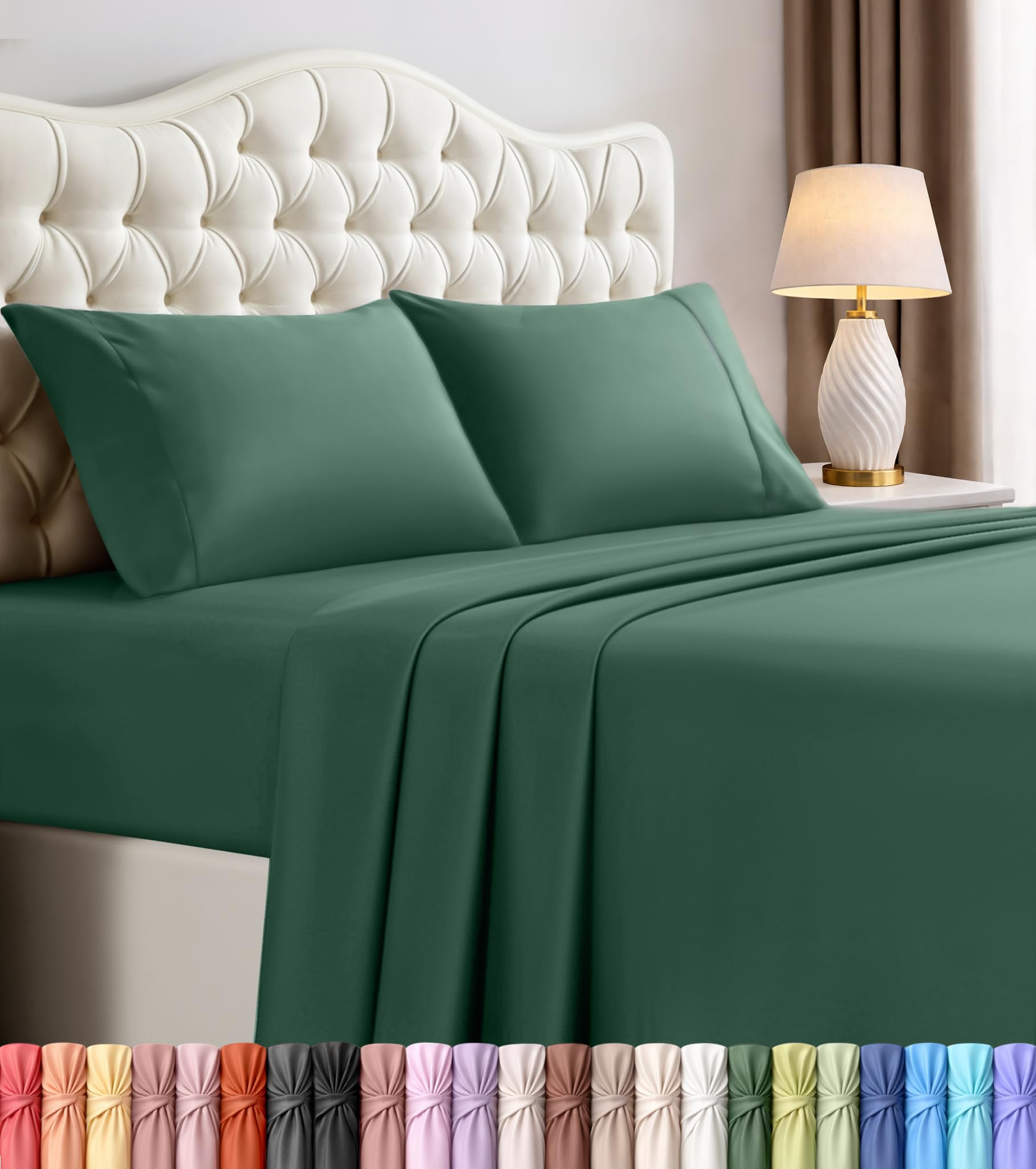 Utopia Bedding Bed Sheet Set - Soft Brushed Microfiber Fabric - Shrinkage & Fade Resistant - Easy Care