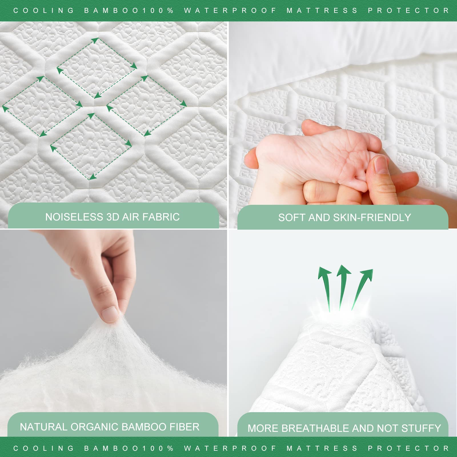 UNILIBRA 100% Waterproof Quilted Mattress Pad