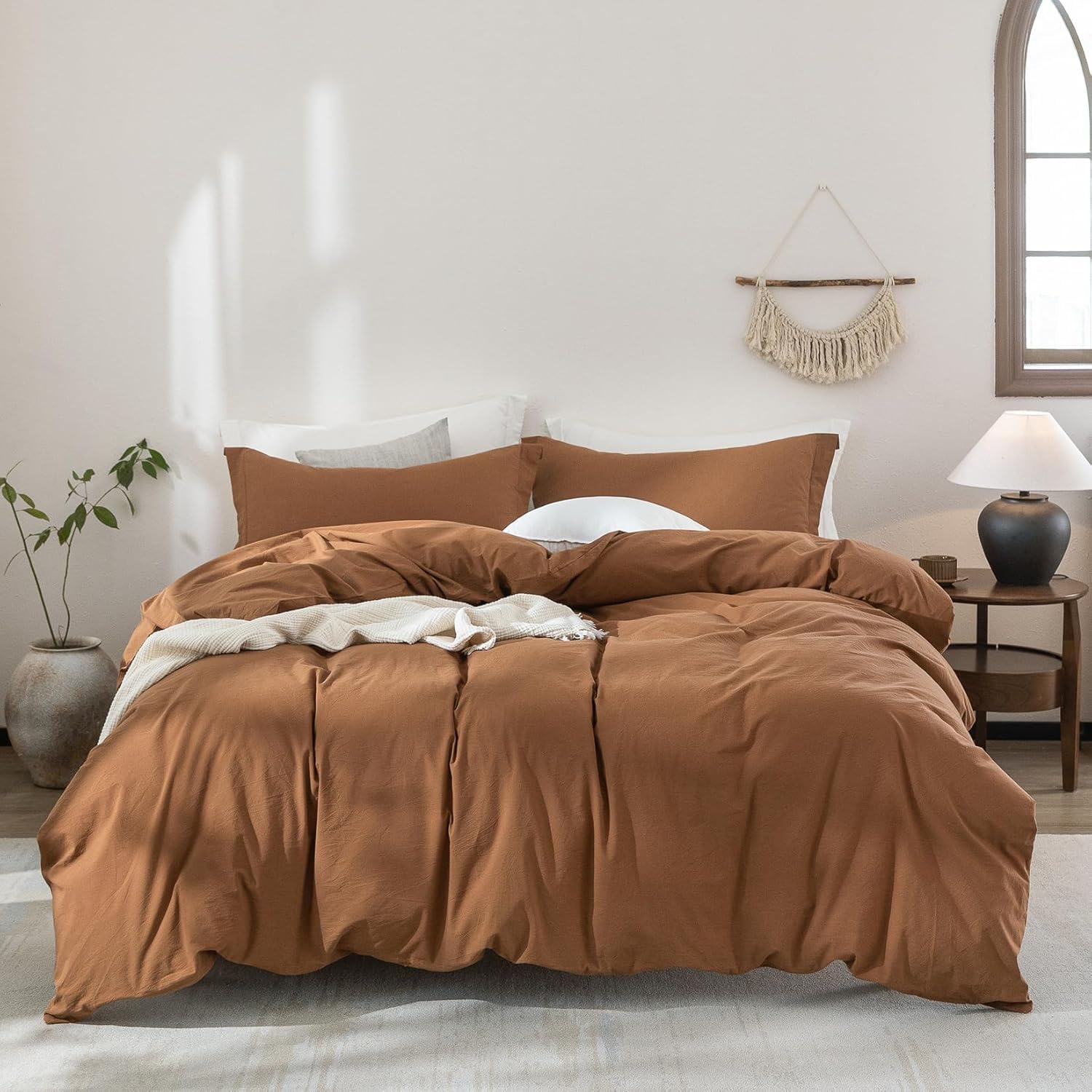 Warm Moment 100% Washed Cotton Duvet Cover Set