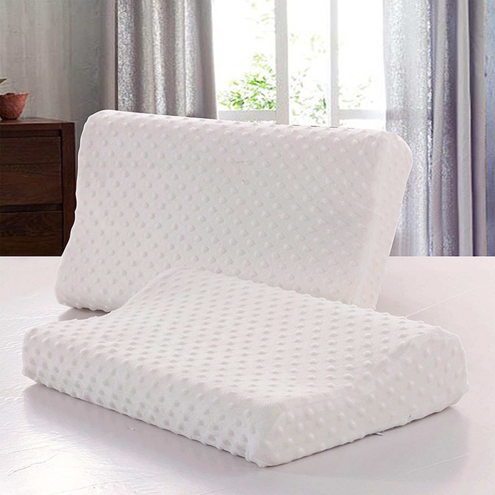 Memory Foam Neck Support Pillow for Sleeping Side Sleeper Stomach Sleepers