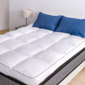 Marine Moon Mattress Topper, Plush Pillow Top Mattress Pad/Bed Topper, Hotel Quality Down Alternative