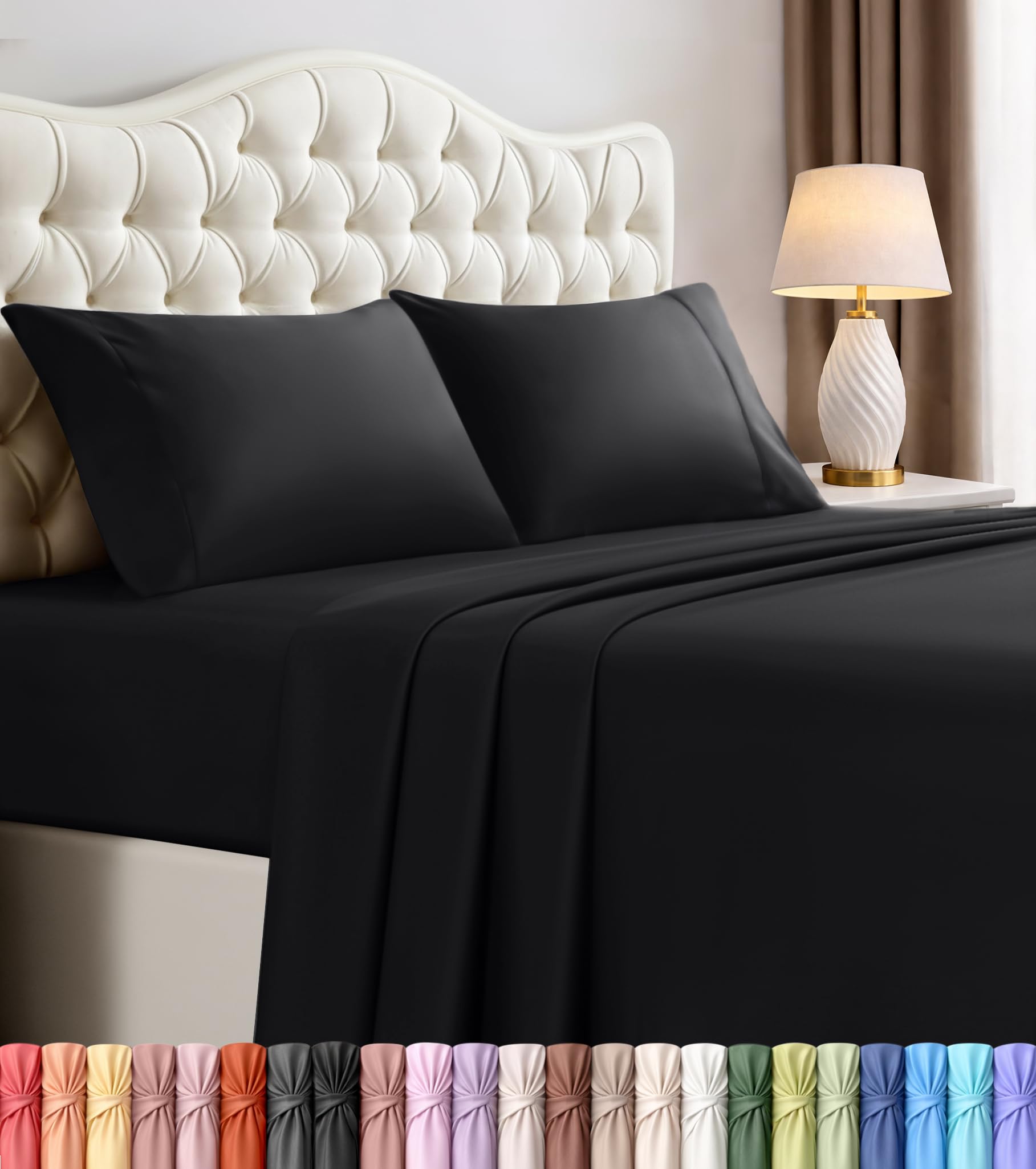Utopia Bedding Bed Sheet Set - Soft Brushed Microfiber Fabric - Shrinkage & Fade Resistant - Easy Care