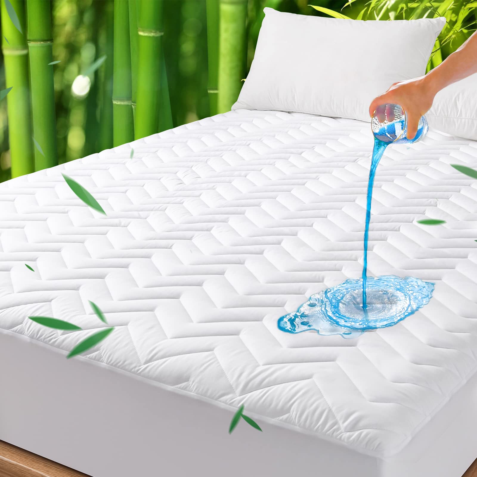 UNILIBRA 100% Waterproof Quilted Mattress Pad