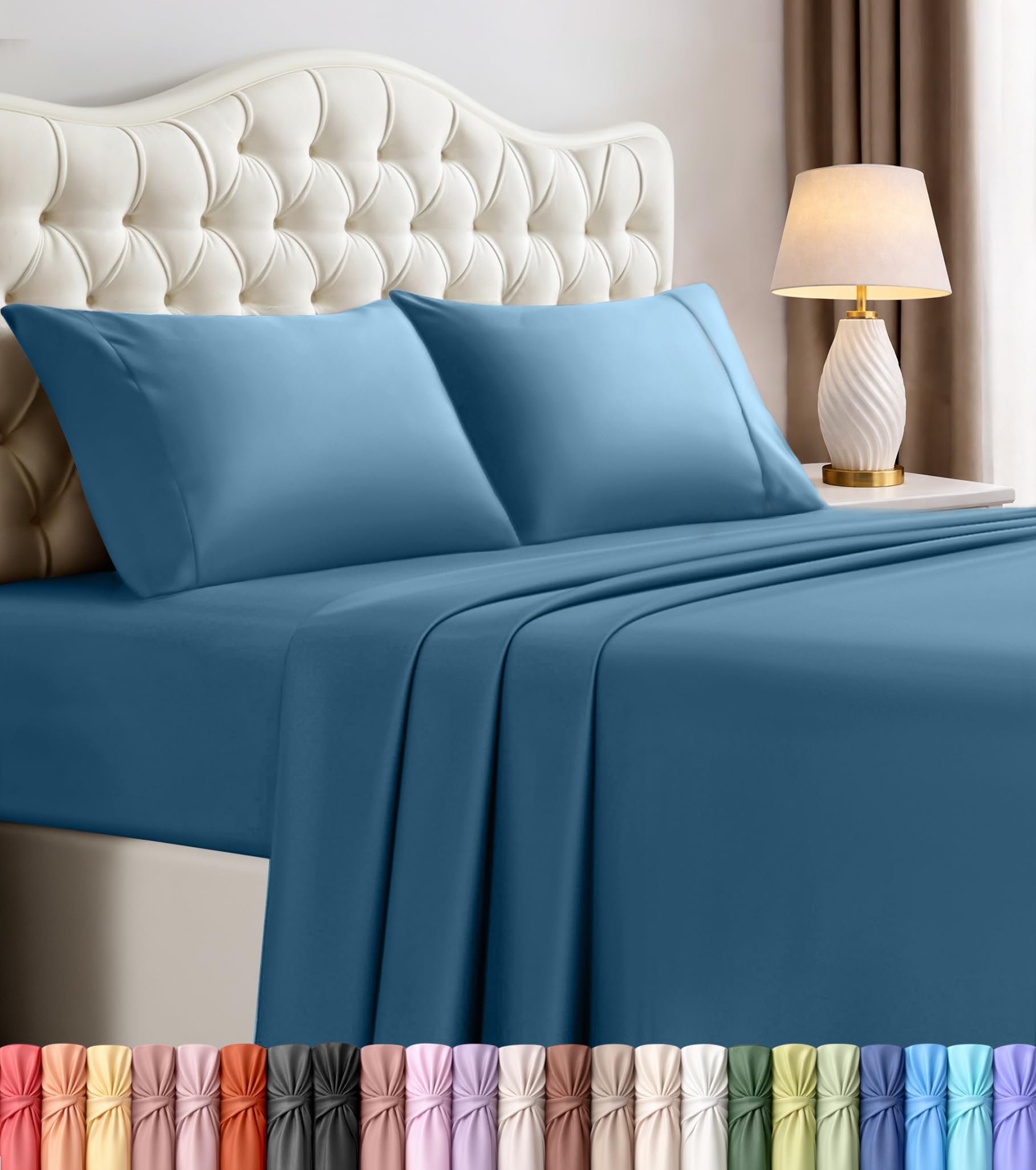 Utopia Bedding Bed Sheet Set - Soft Brushed Microfiber Fabric - Shrinkage & Fade Resistant - Easy Care