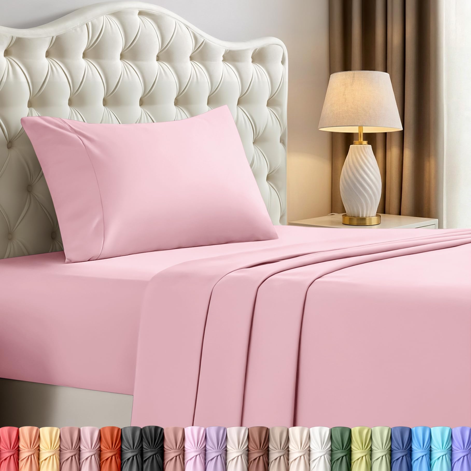 Utopia Bedding Bed Sheet Set - Soft Brushed Microfiber Fabric - Shrinkage & Fade Resistant - Easy Care