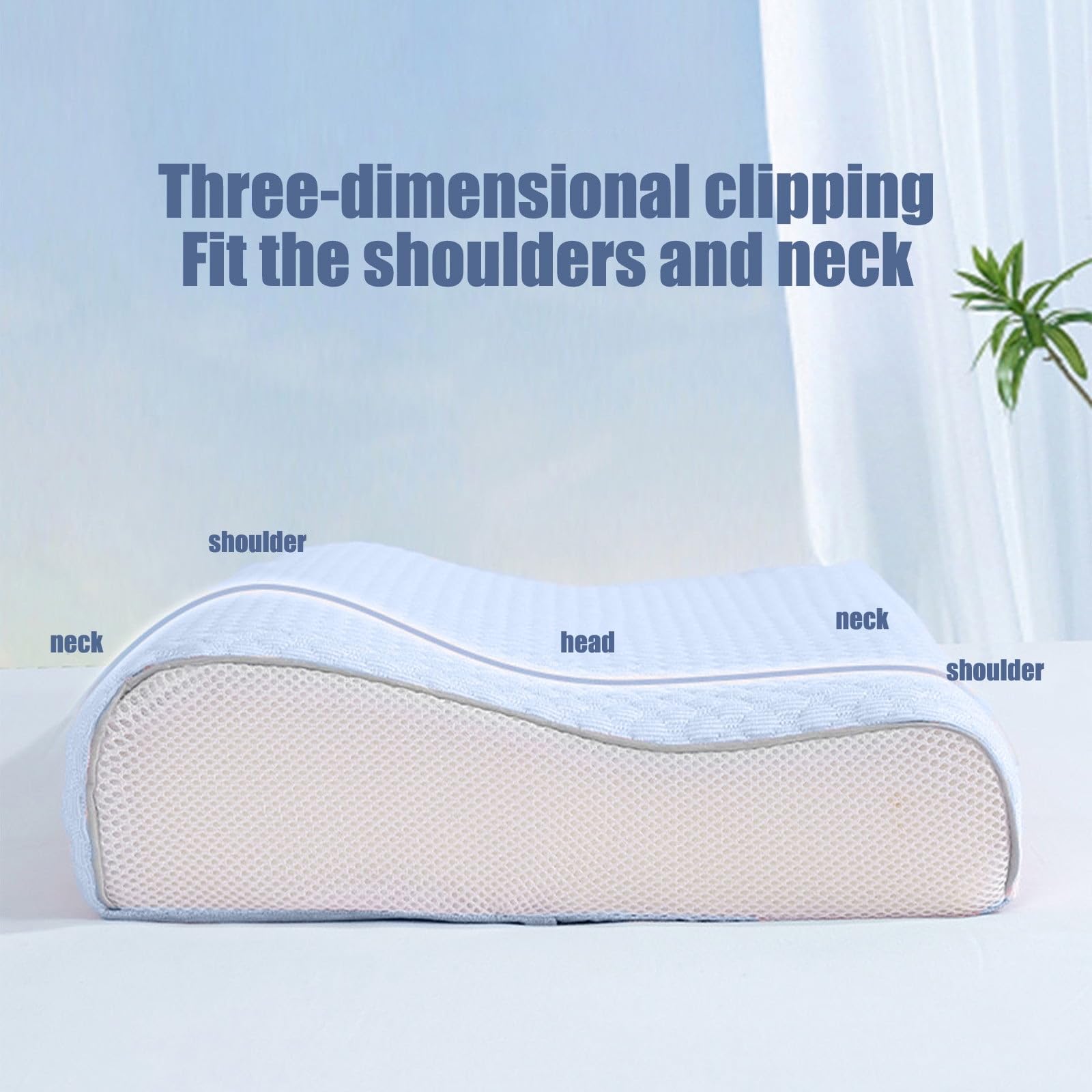Neck Pillow,Side Sleeper Pillow for Neck Pain Relief,Adjustable Contour Pillow for Sleeping,Ergonomic Memory Foam Pillow,Orthopedic Cooling Pillow Back Stomach Sleeping