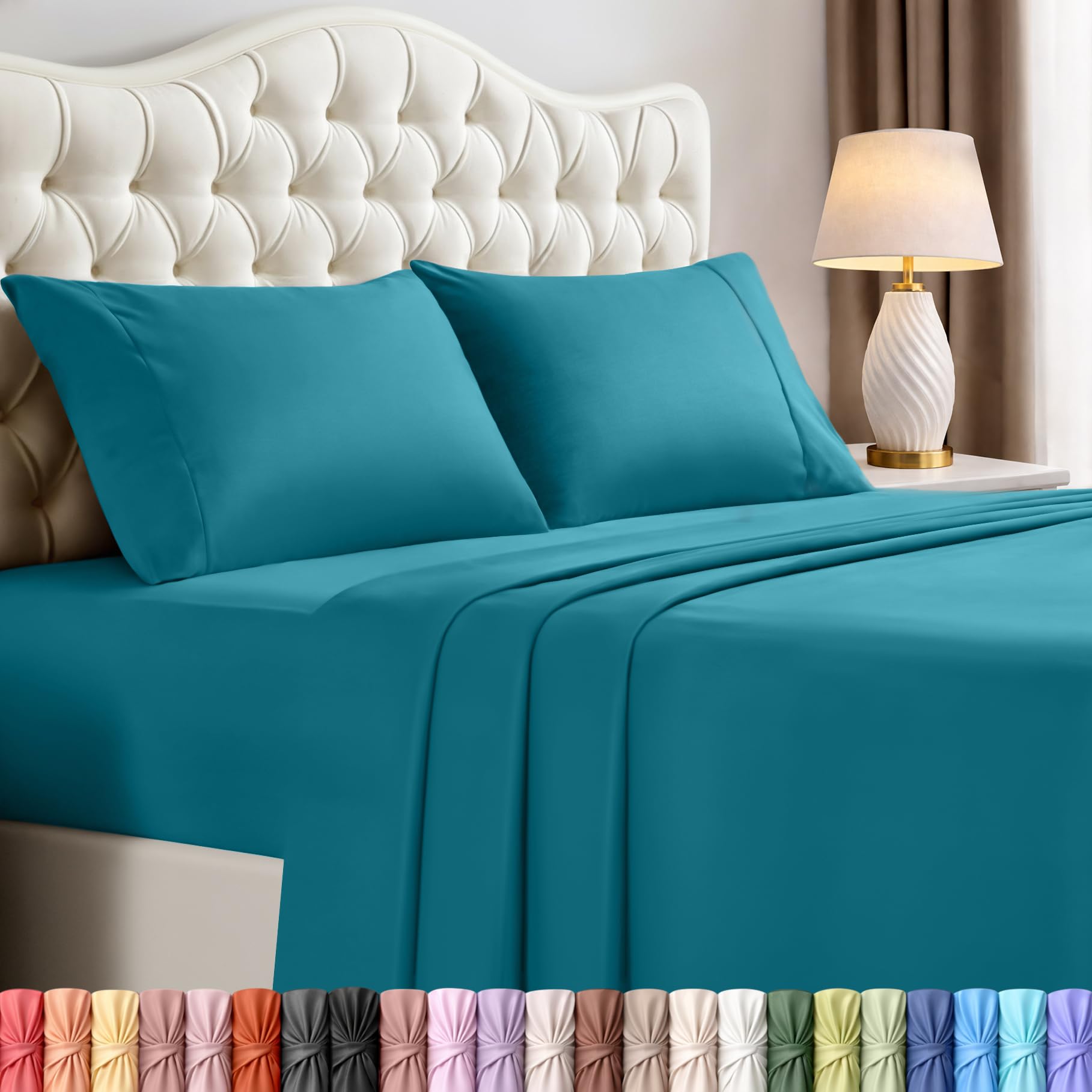 Utopia Bedding Bed Sheet Set - Soft Brushed Microfiber Fabric - Shrinkage & Fade Resistant - Easy Care