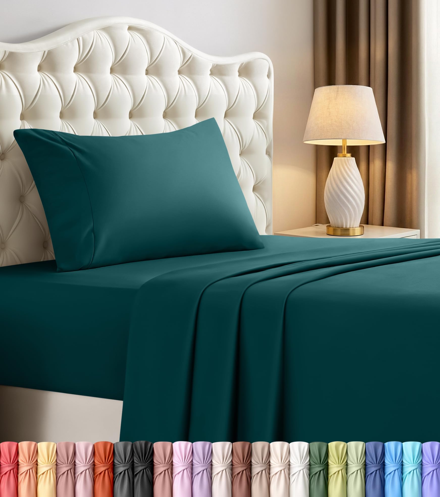 Utopia Bedding Bed Sheet Set - Soft Brushed Microfiber Fabric - Shrinkage & Fade Resistant - Easy Care
