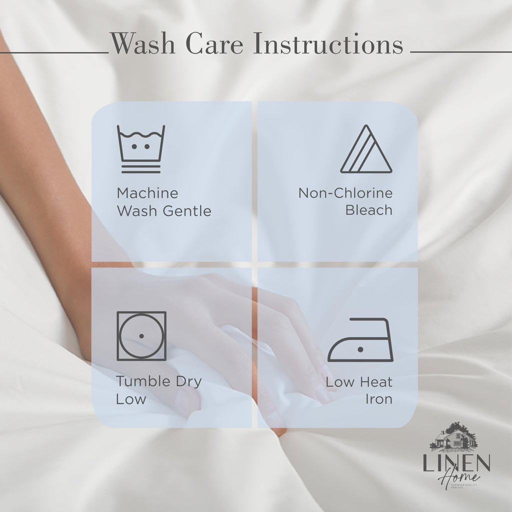Linen Home 100% Cotton Percale Sheet Set - Deep Pocket Fitted Sheet Fits Mattress Upto 15", Pillowcases, Breathable Flat Sheet