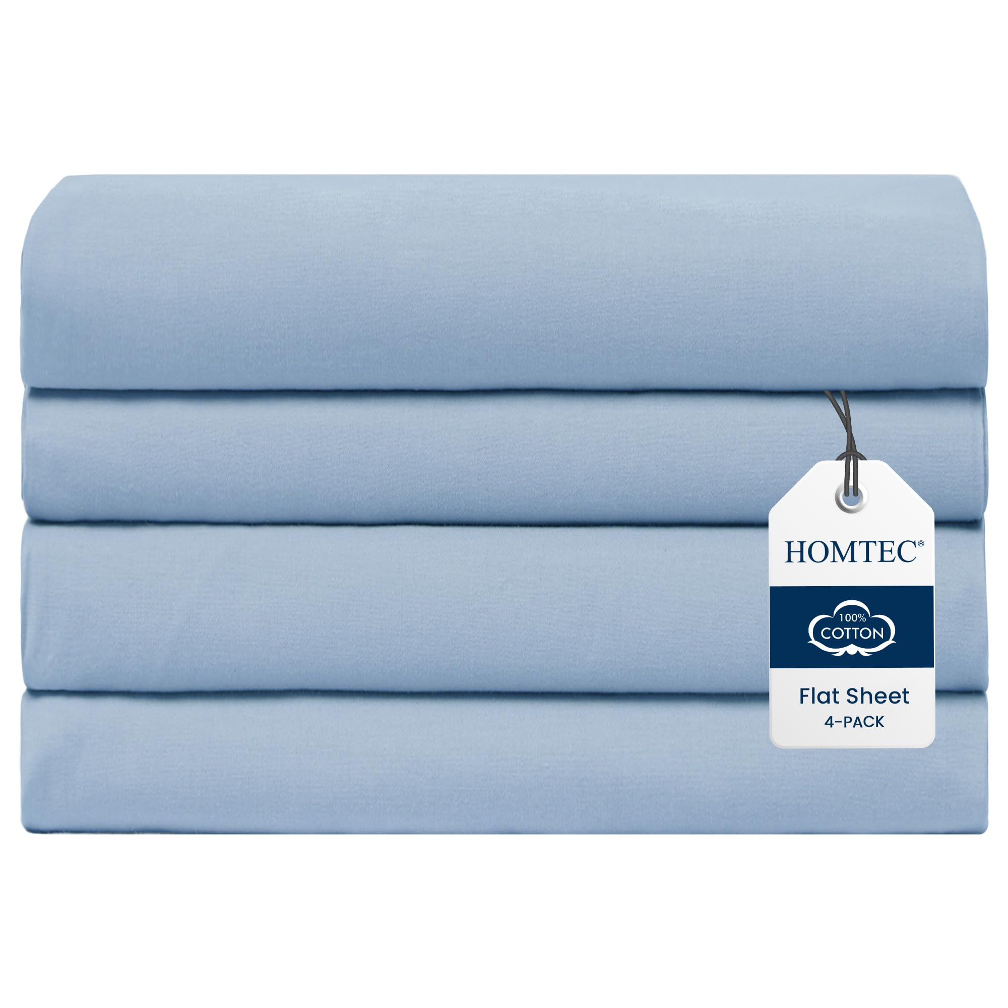 HOMTEC 200TC 100% Cotton Flat Sheet