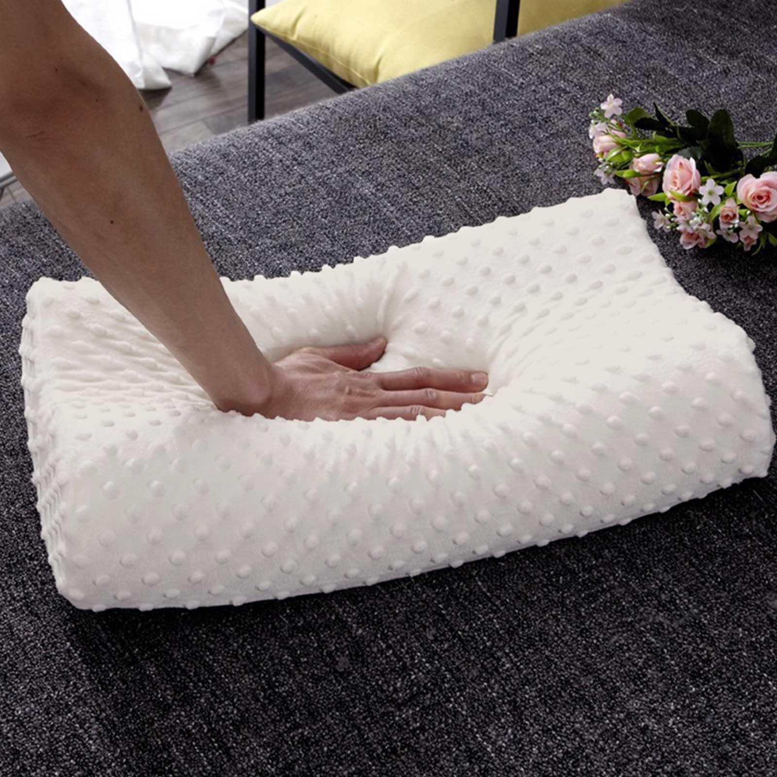 Memory Foam Neck Support Pillow for Sleeping Side Sleeper Stomach Sleepers
