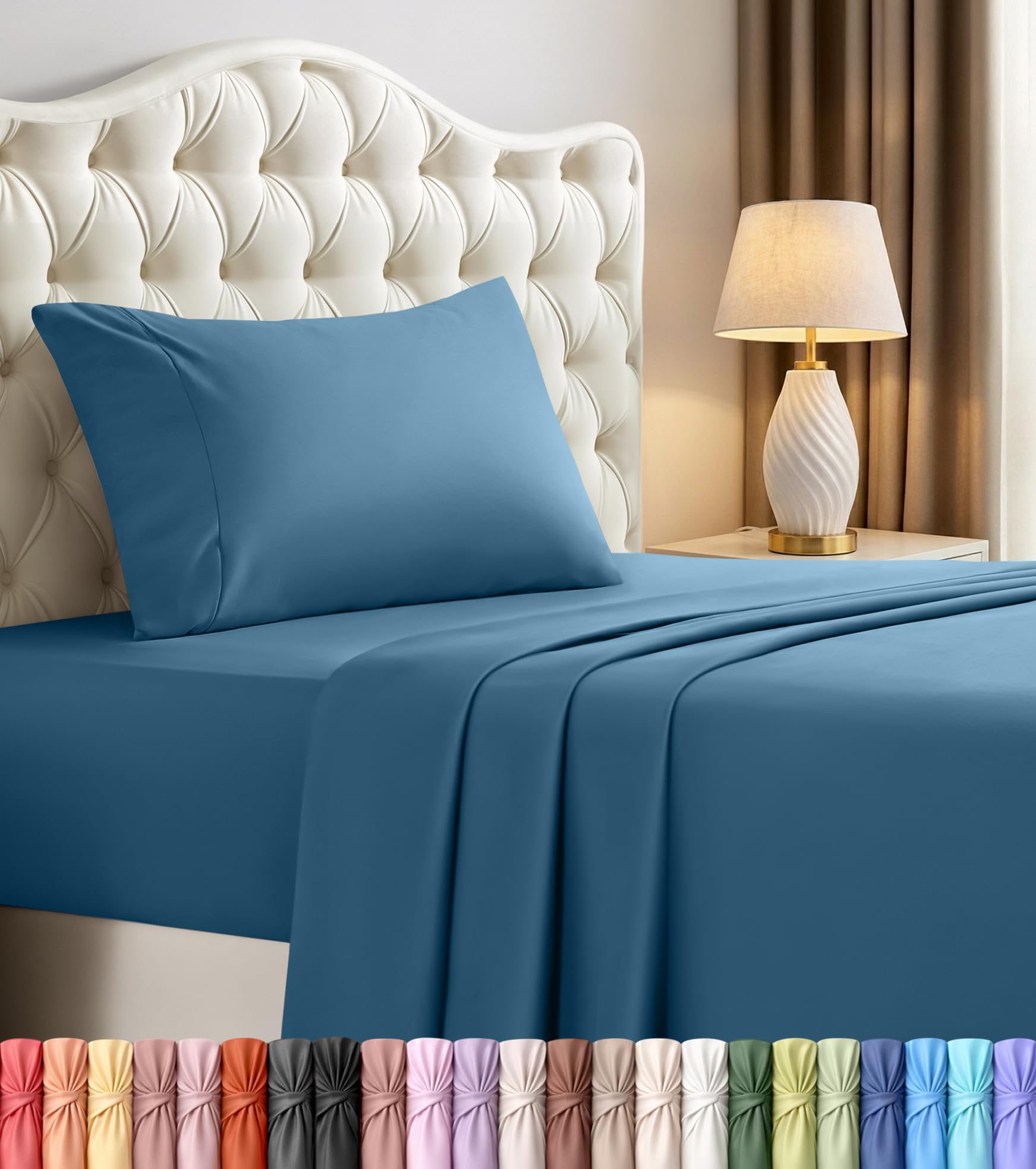 Utopia Bedding Bed Sheet Set - Soft Brushed Microfiber Fabric - Shrinkage & Fade Resistant - Easy Care