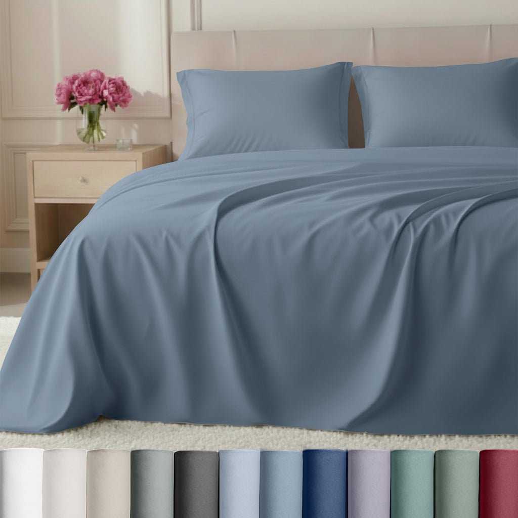 California Design Den Luxury Bed Sheets, Buttery Soft 800 Thread Count, 100% Cotton Sheets, Sateen with Deep Pocket Fitted Sheet