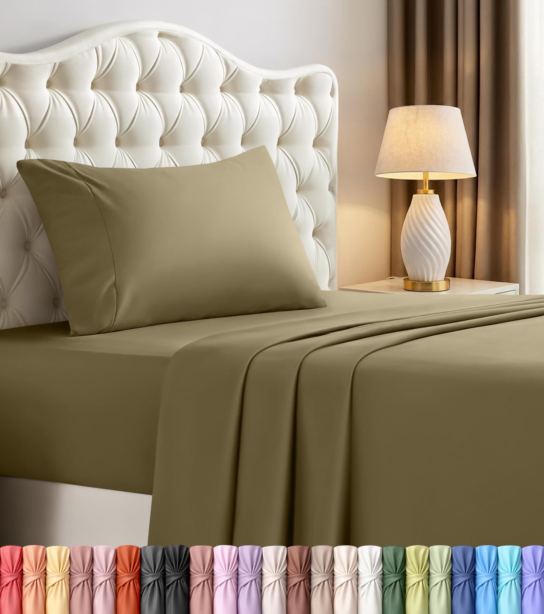Utopia Bedding Bed Sheet Set - Soft Brushed Microfiber Fabric - Shrinkage & Fade Resistant - Easy Care