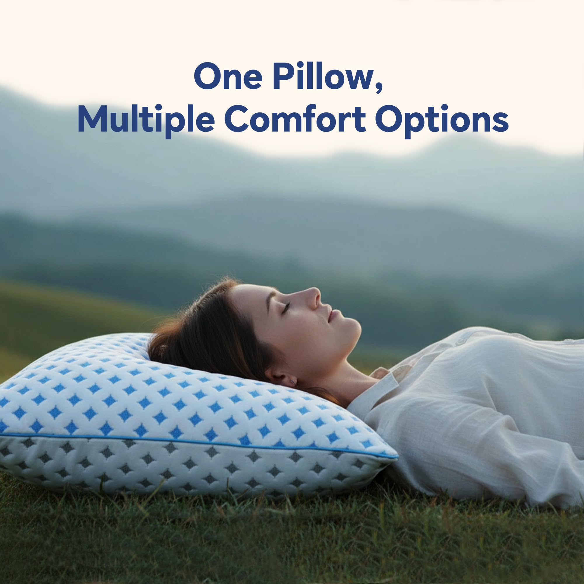 LOVELYREST Memory Foam Pillow – Cooling Pillow for Sleeping, Firm, and Breathable Design for Hot, Side, Back, and Stomach Sleepers