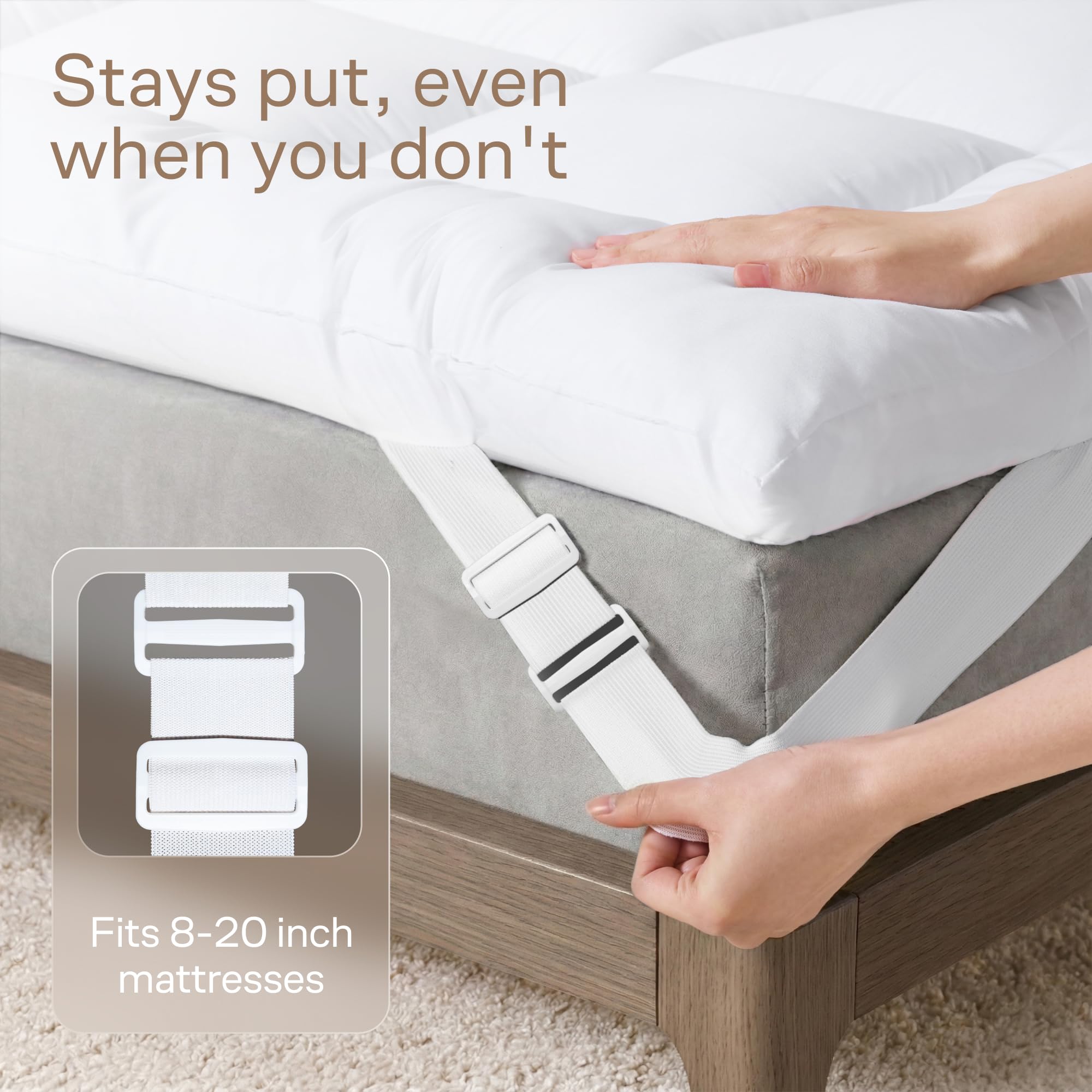 Ultra-Soft Cooling Mattress Topper for Full Back Support