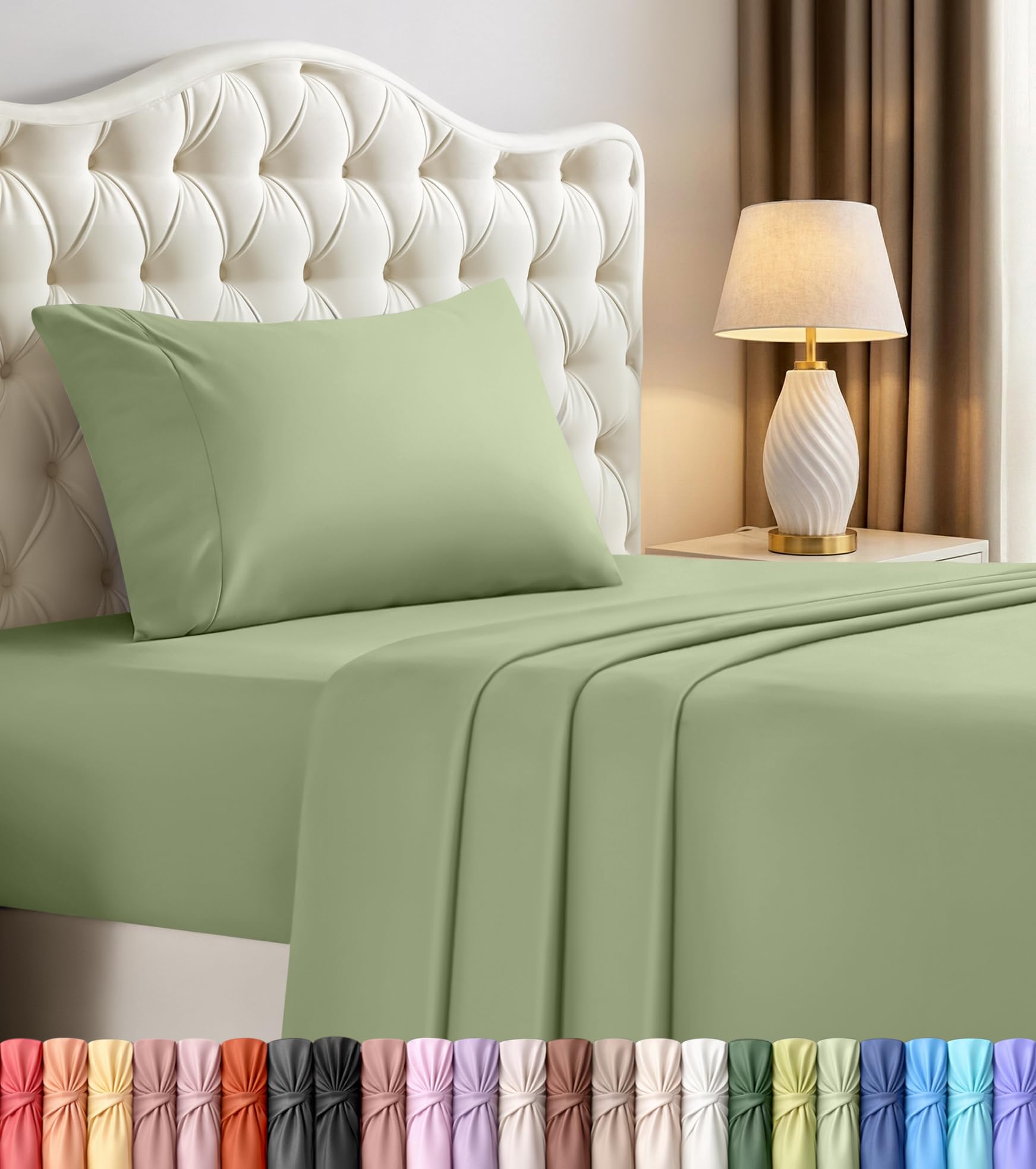 Utopia Bedding Bed Sheet Set - Soft Brushed Microfiber Fabric - Shrinkage & Fade Resistant - Easy Care