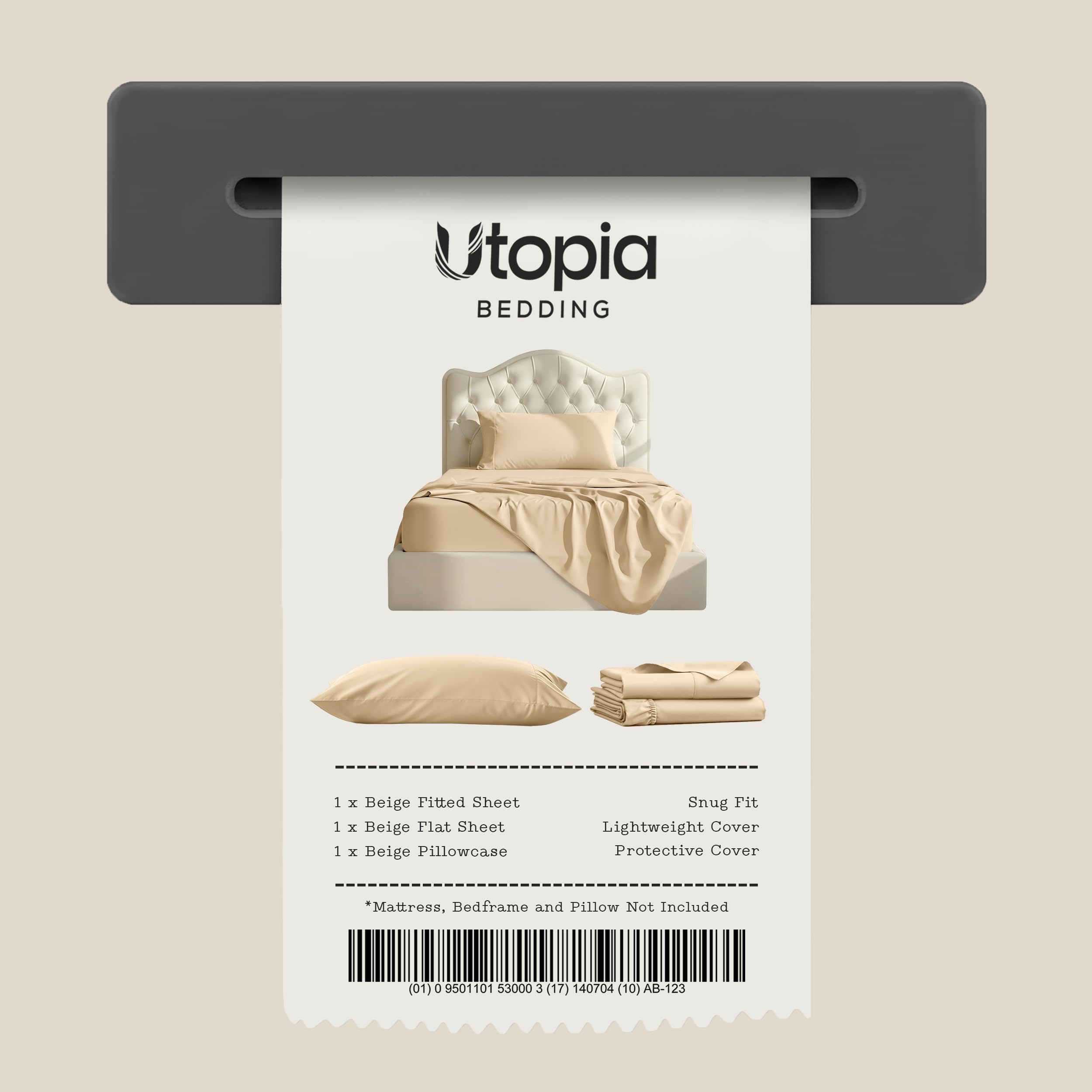 Utopia Bedding Bed Sheet Set - Soft Brushed Microfiber Fabric - Shrinkage & Fade Resistant - Easy Care