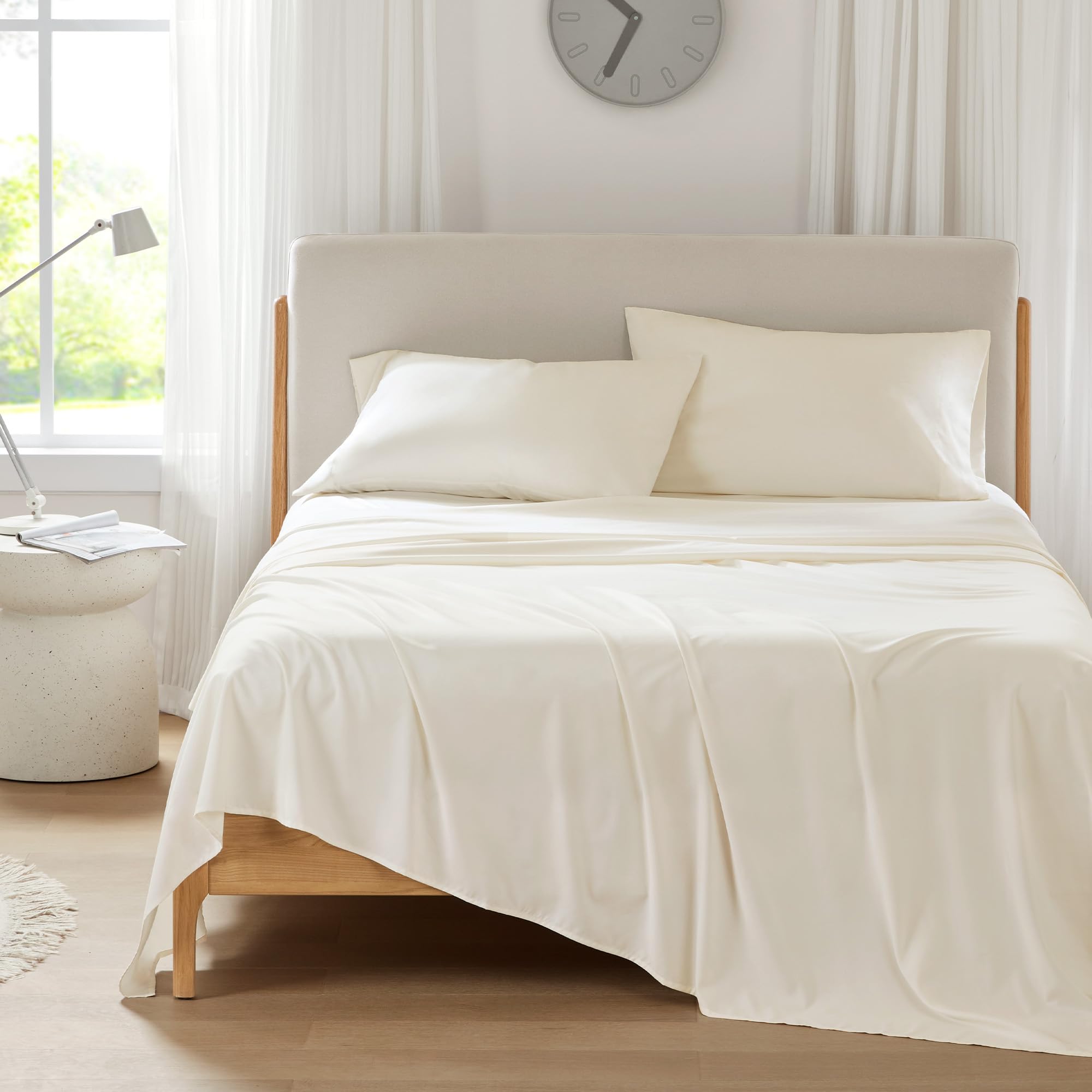 All Around Elastic-Warm Weather for Night Sweats Coolmax Cooling Sheets Moisture Wicking Super Soft
