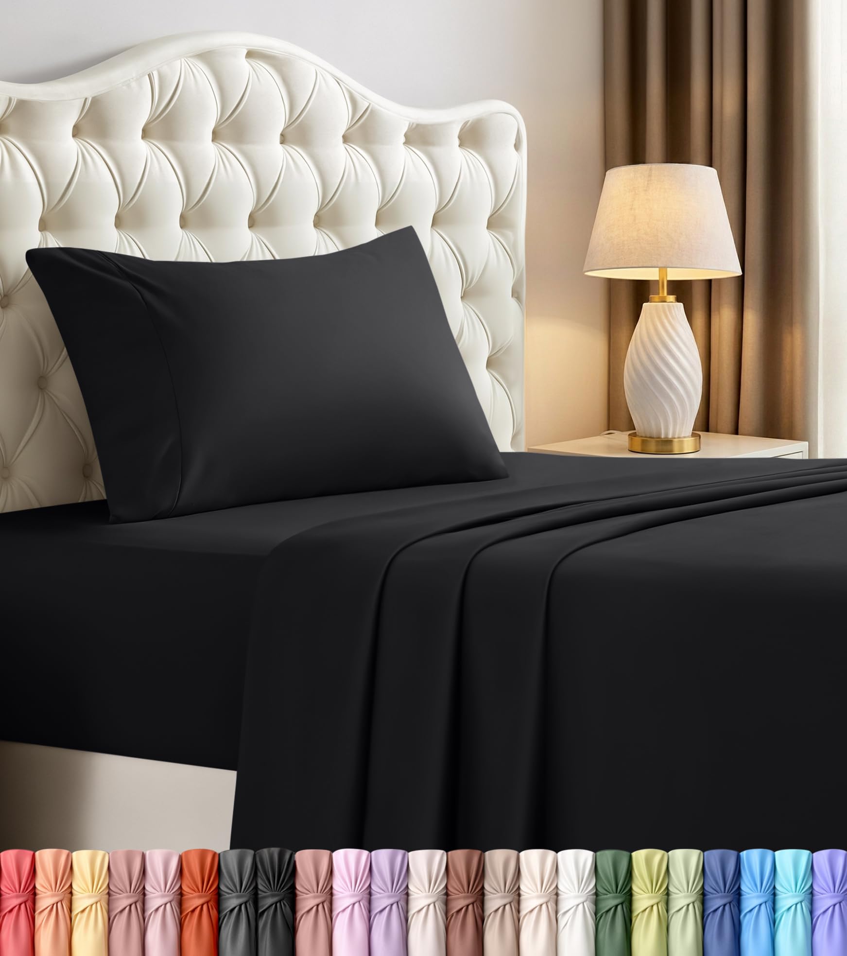 Utopia Bedding Bed Sheet Set - Soft Brushed Microfiber Fabric - Shrinkage & Fade Resistant - Easy Care
