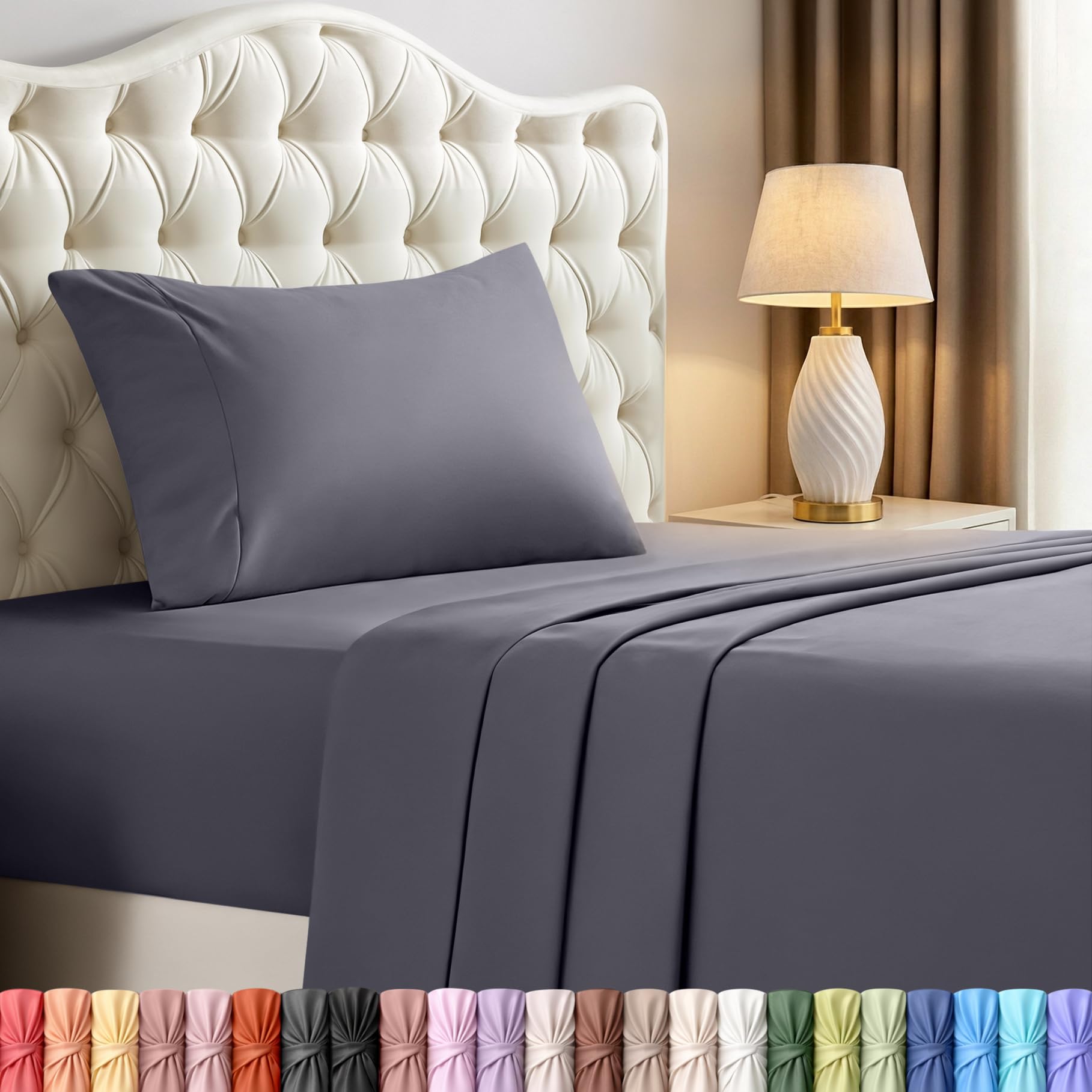 Utopia Bedding Bed Sheet Set - Soft Brushed Microfiber Fabric - Shrinkage & Fade Resistant - Easy Care