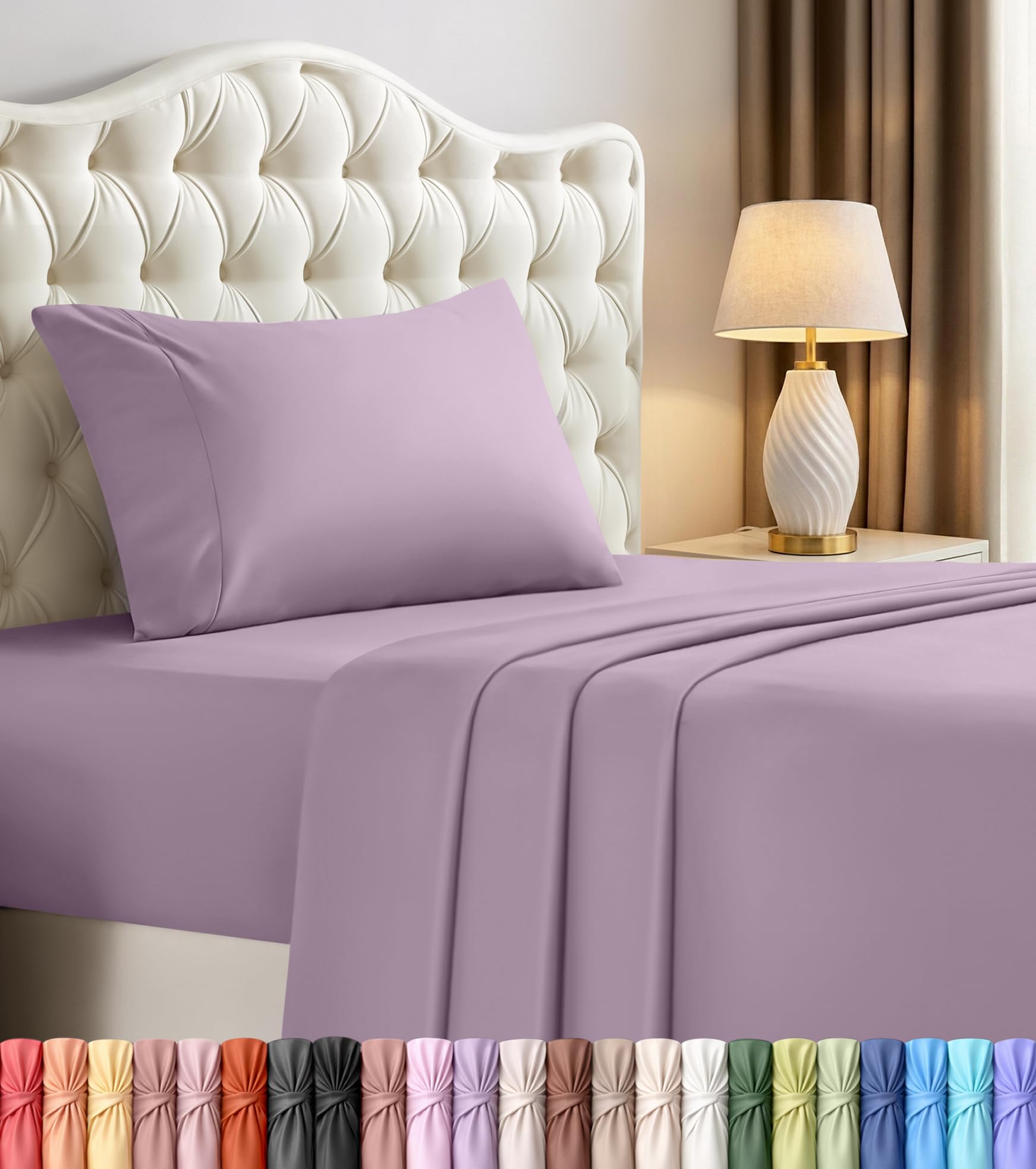 Utopia Bedding Bed Sheet Set - Soft Brushed Microfiber Fabric - Shrinkage & Fade Resistant - Easy Care