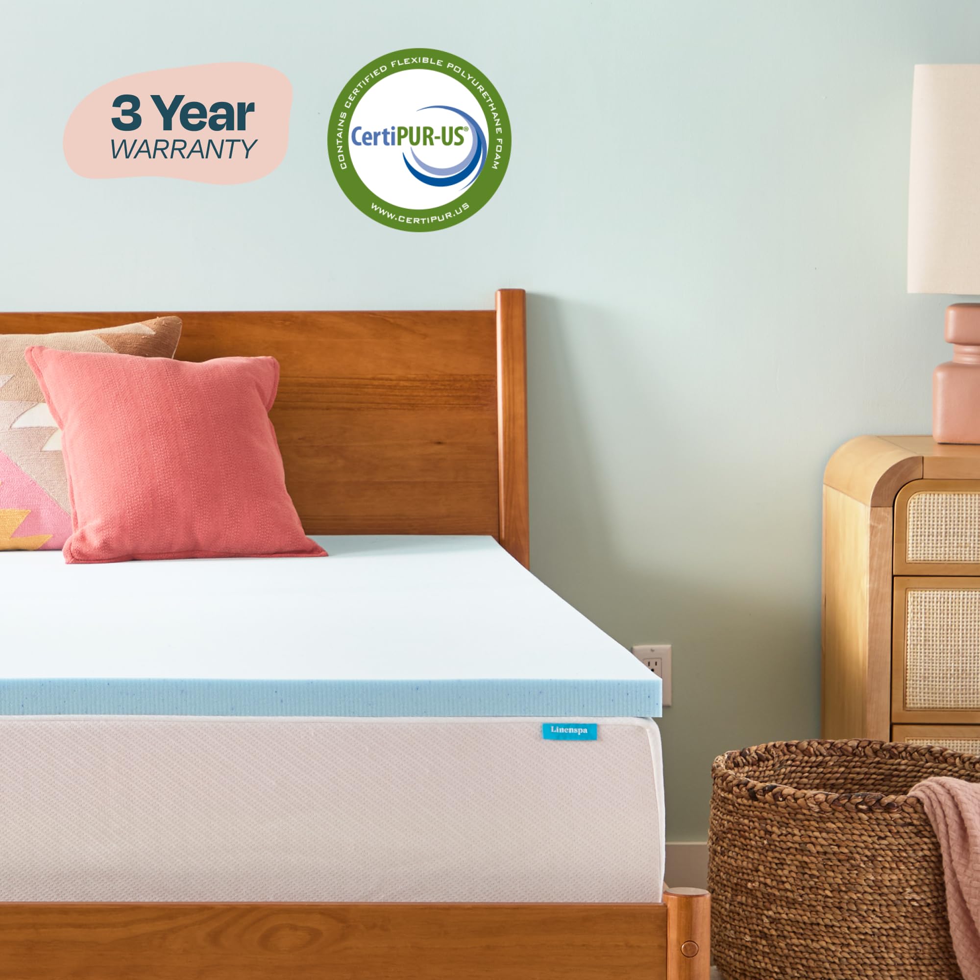 Linenspa Memory Foam Mattress Topper